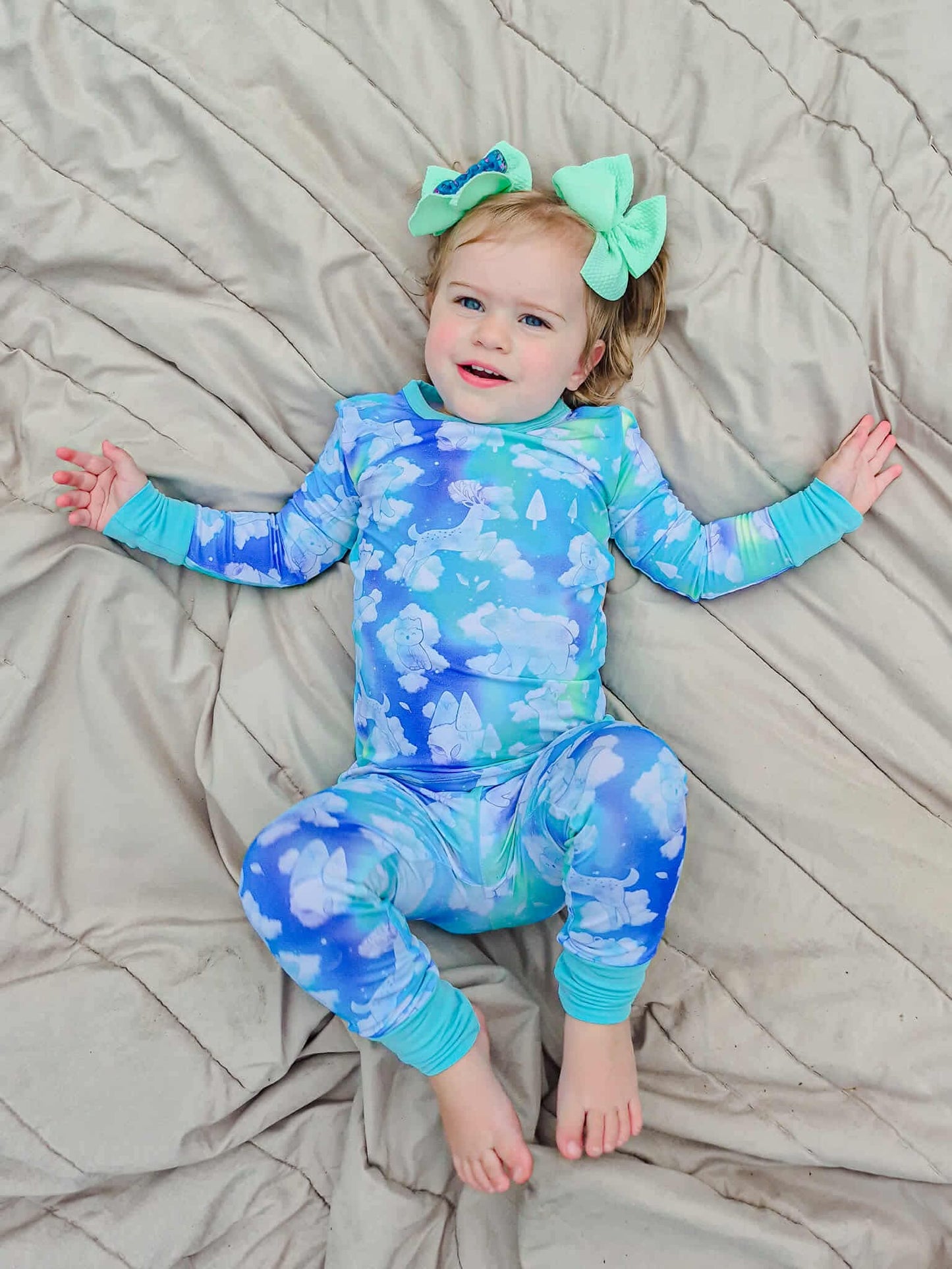 “Cloudland Forest Friends” Two-Piece Pajamas