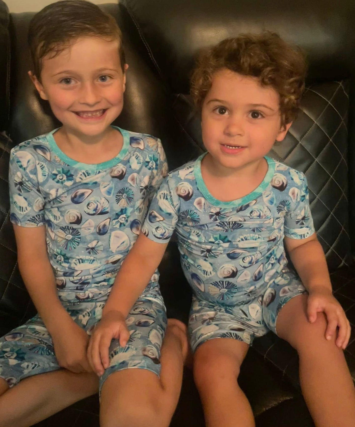 Shell Yeah Two-Piece Pajamas Short Sleeved and Shorts