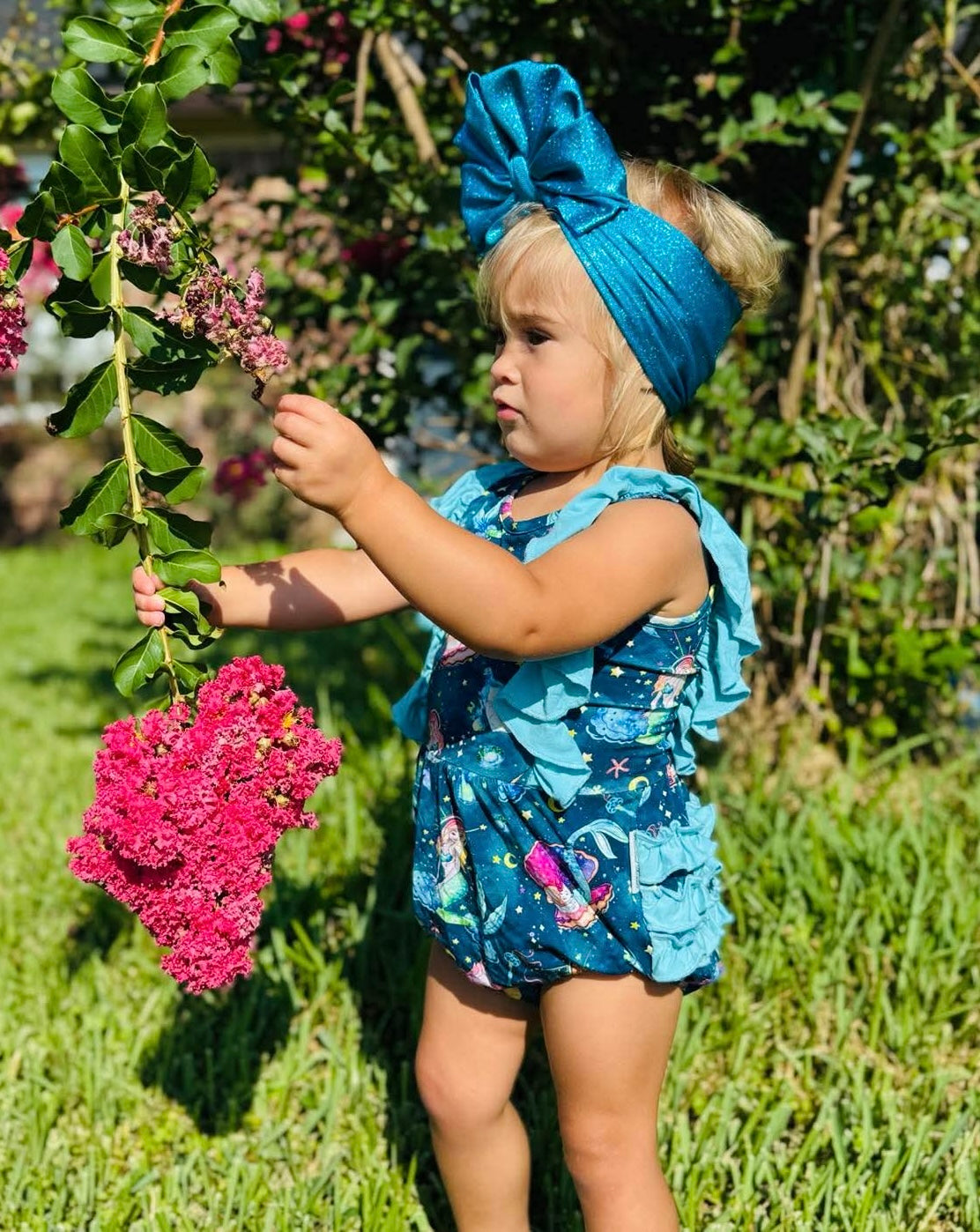Mystical Mermaids Ruffled Bubble Romper