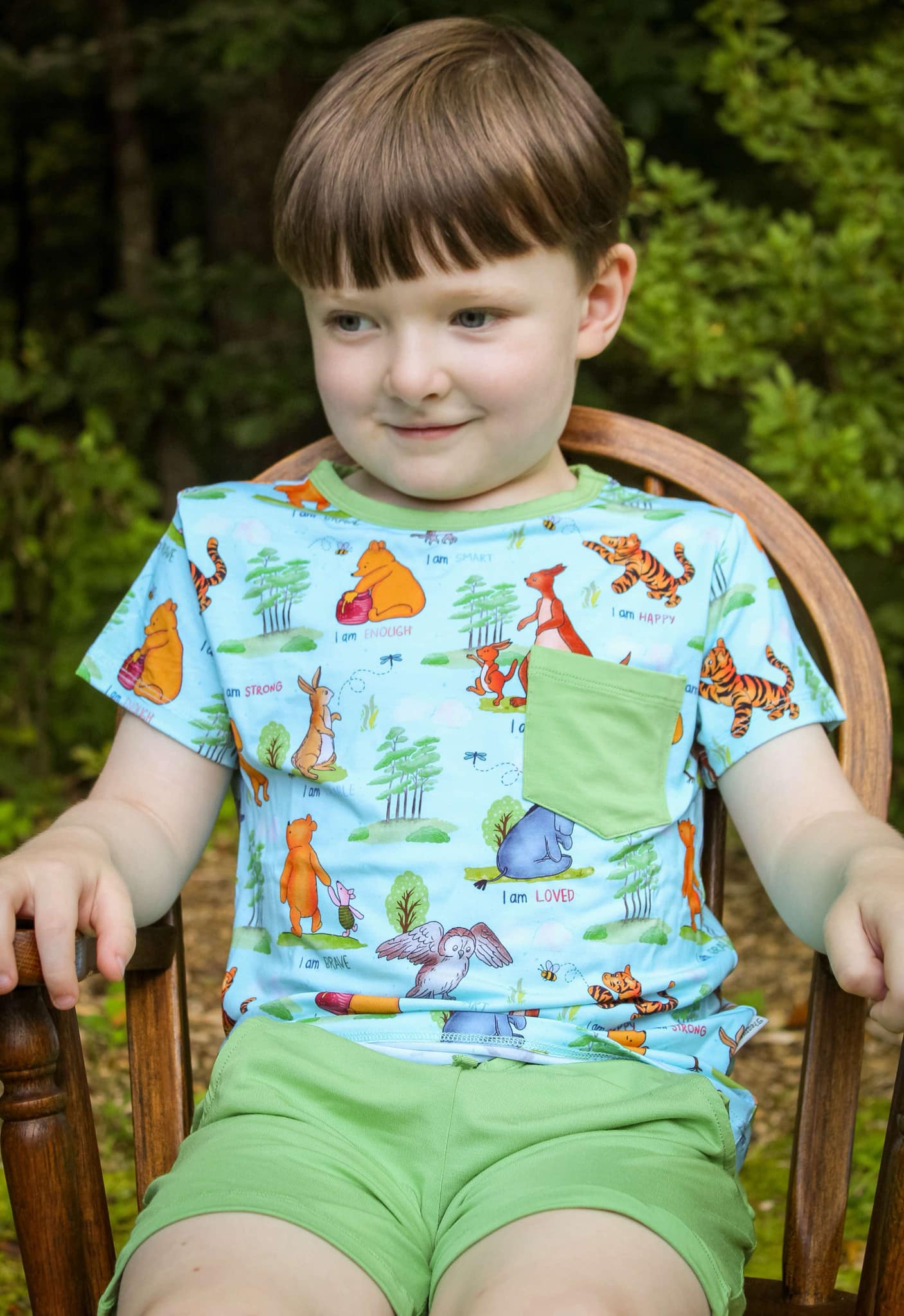 Pooh’s Path of Positivity Two-Piece Shorts Set