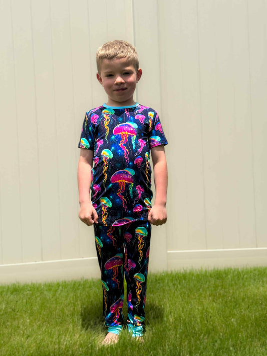 Jellyfish Glow Two-Piece Pajamas