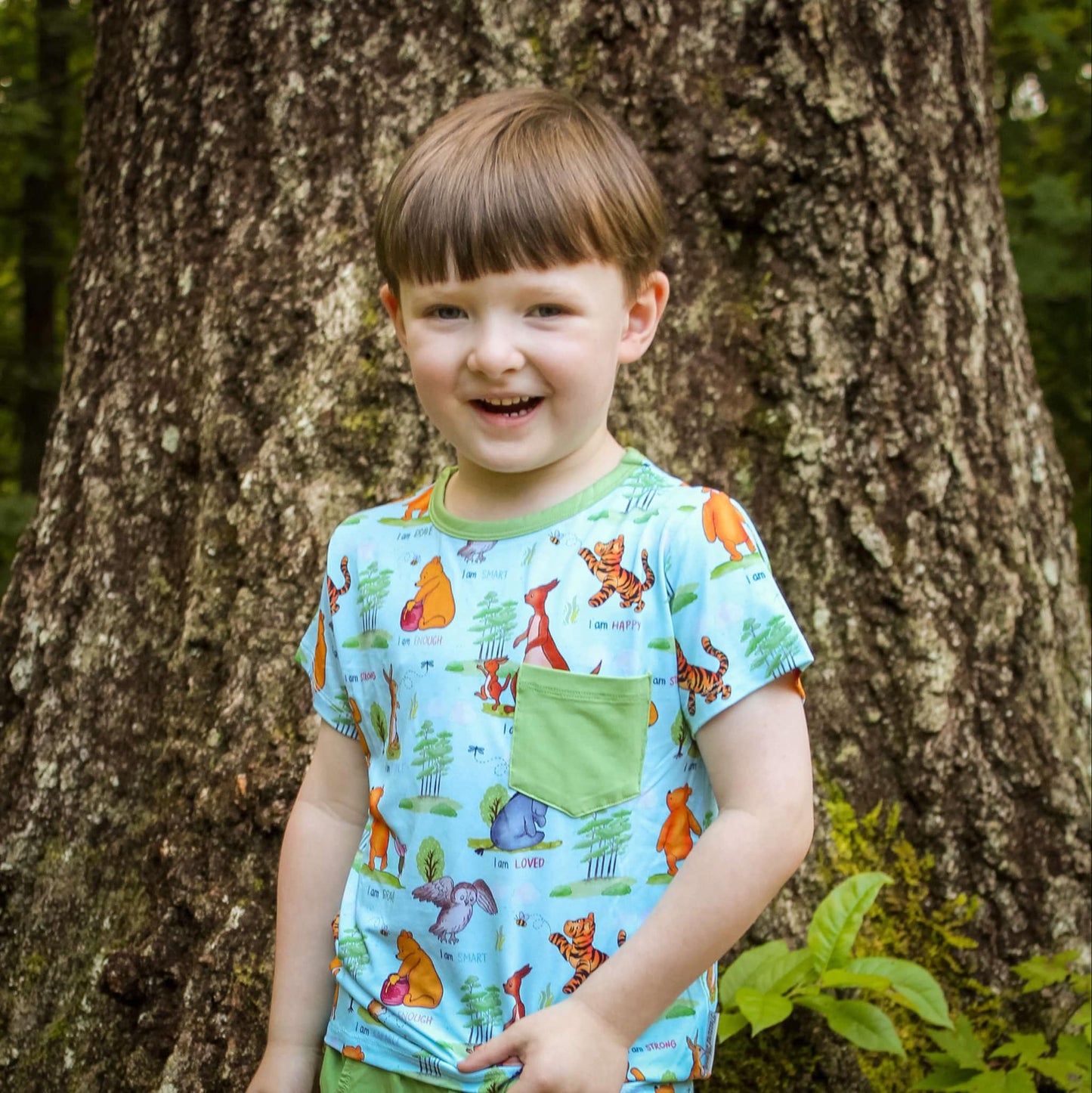 Pooh’s Path of Positivity Two-Piece Shorts Set