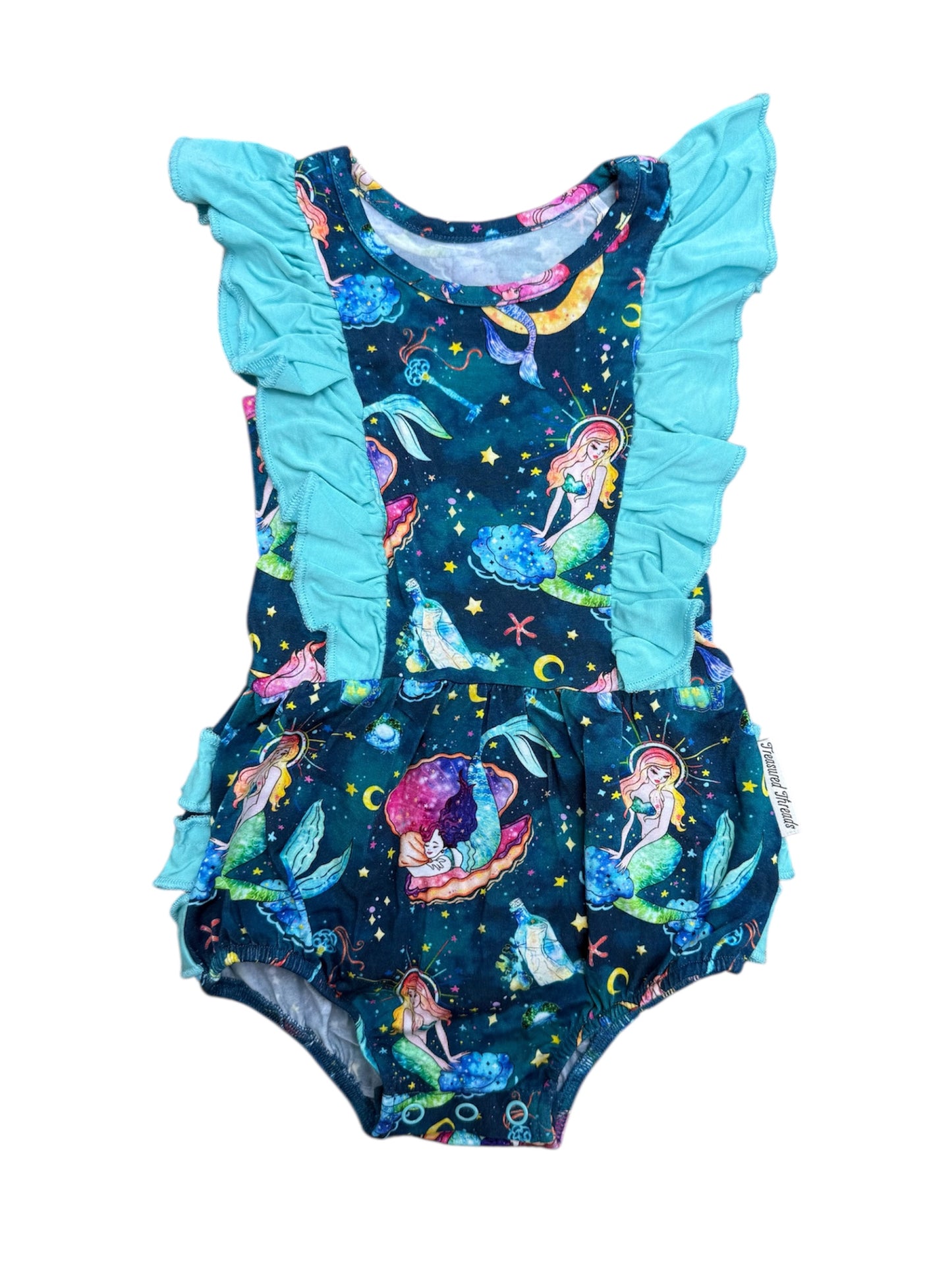 Mystical Mermaids Ruffled Bubble Romper