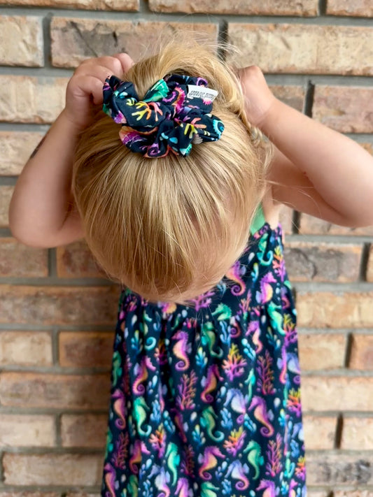 “Seahorse Lagoon” Scrunchie