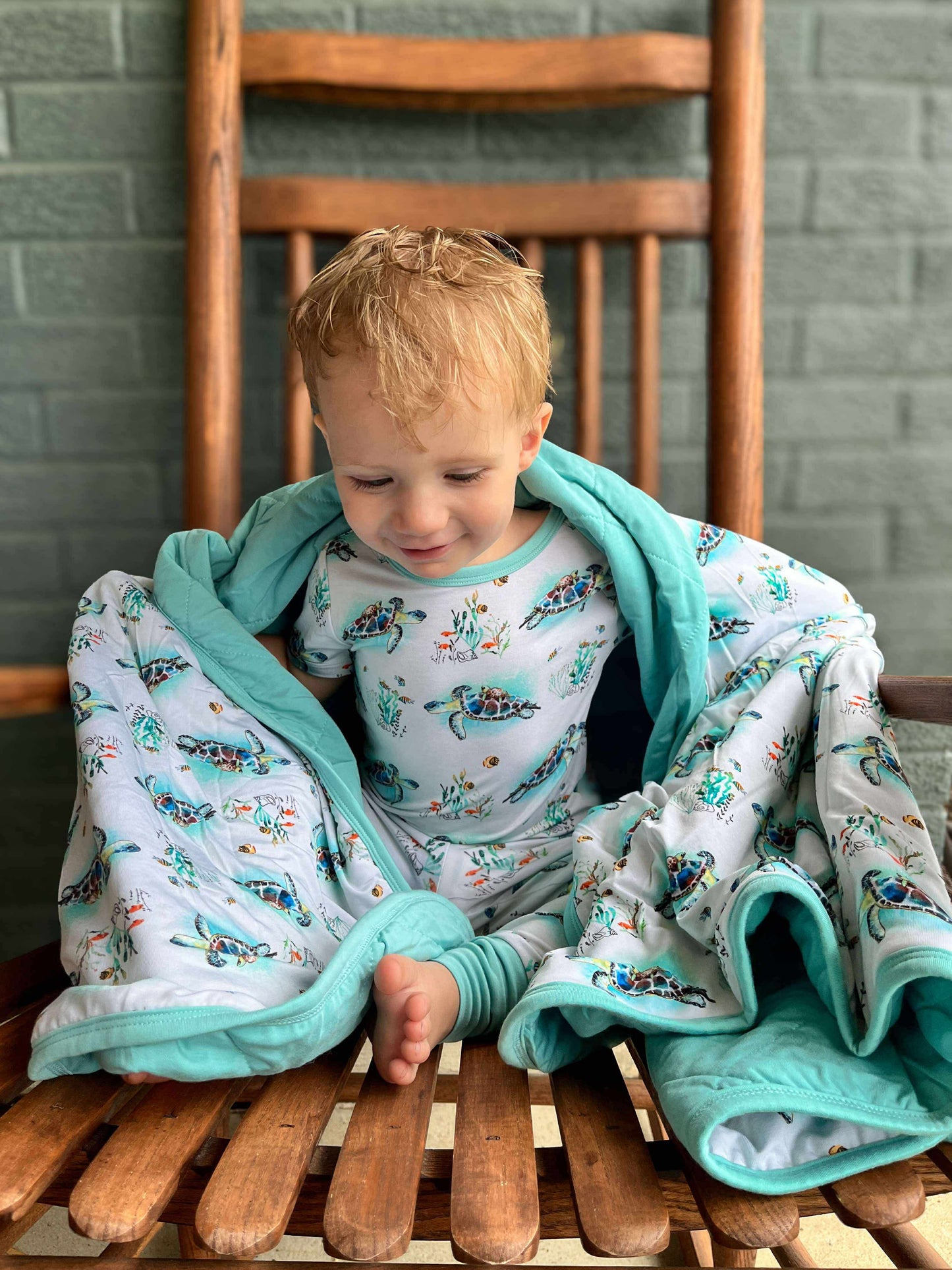 Turtally Beachin’ Quilted Blanket