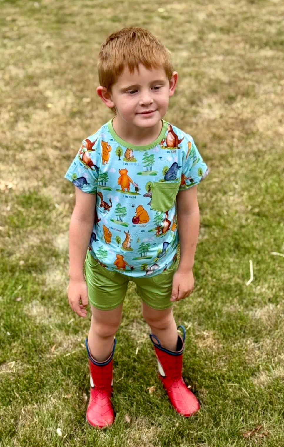 Pooh’s Path of Positivity Two-Piece Shorts Set