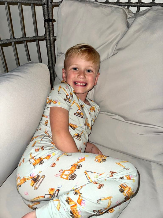 “Excavator Eggstravaganza” Two-Piece Pajamas