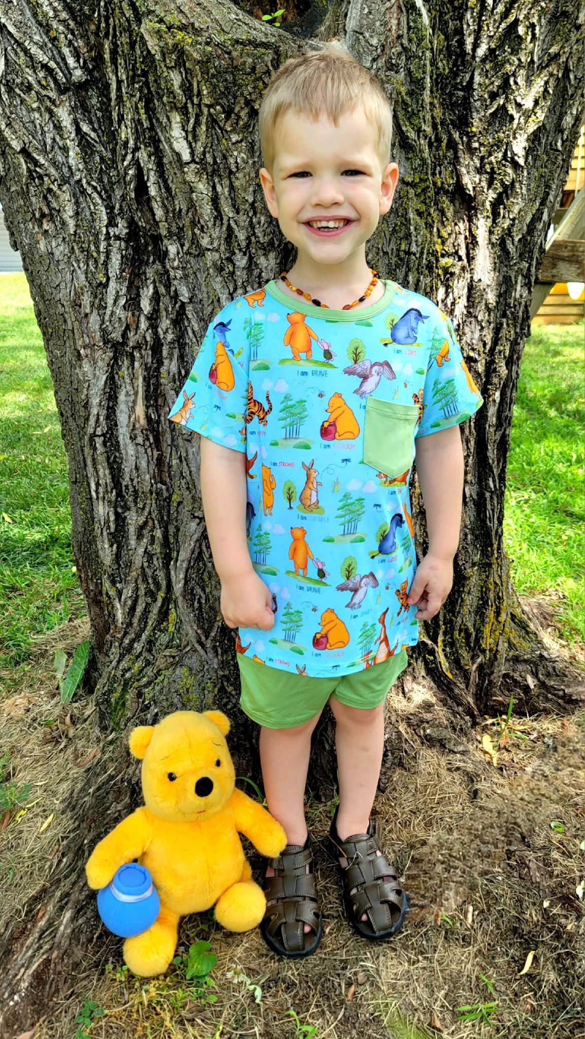Pooh’s Path of Positivity Two-Piece Shorts Set