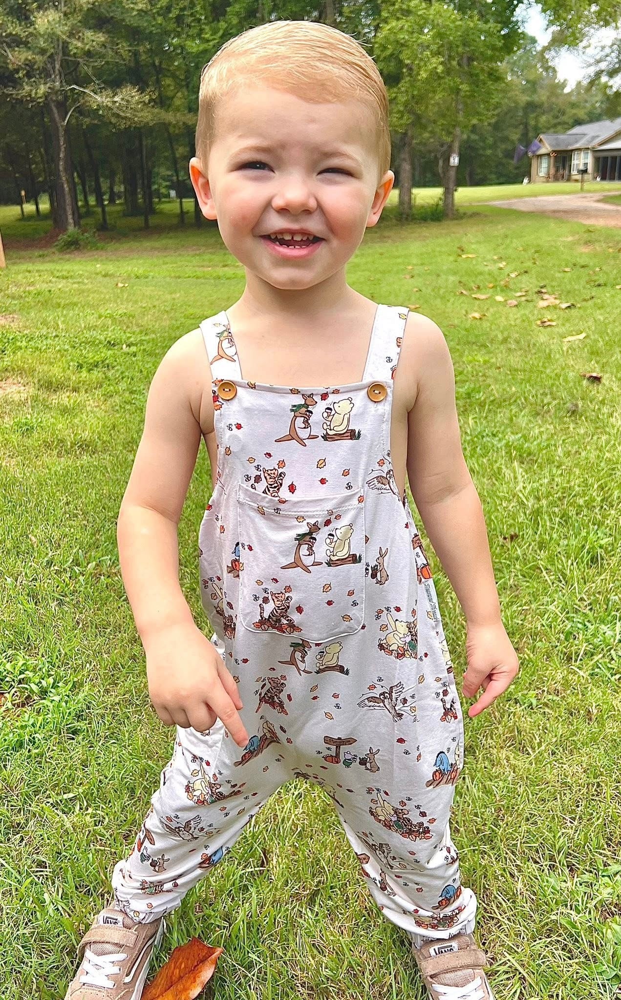“Fallin’ for Pooh” Overalls (overalls only)