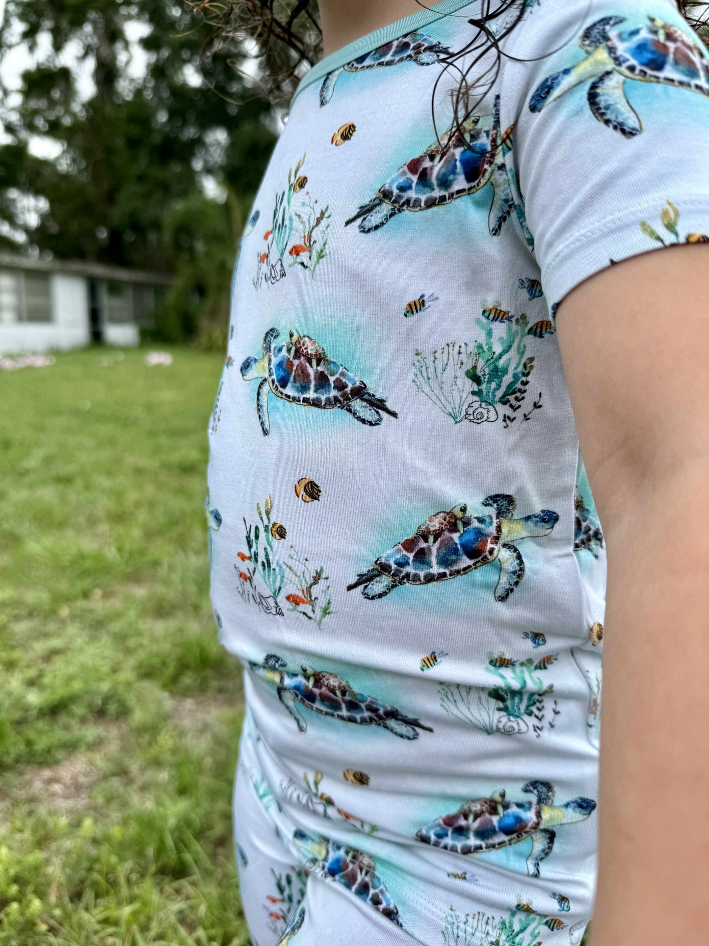 Turtally Beachin’ Two-Piece Pajamas Short Sleeved and Pants