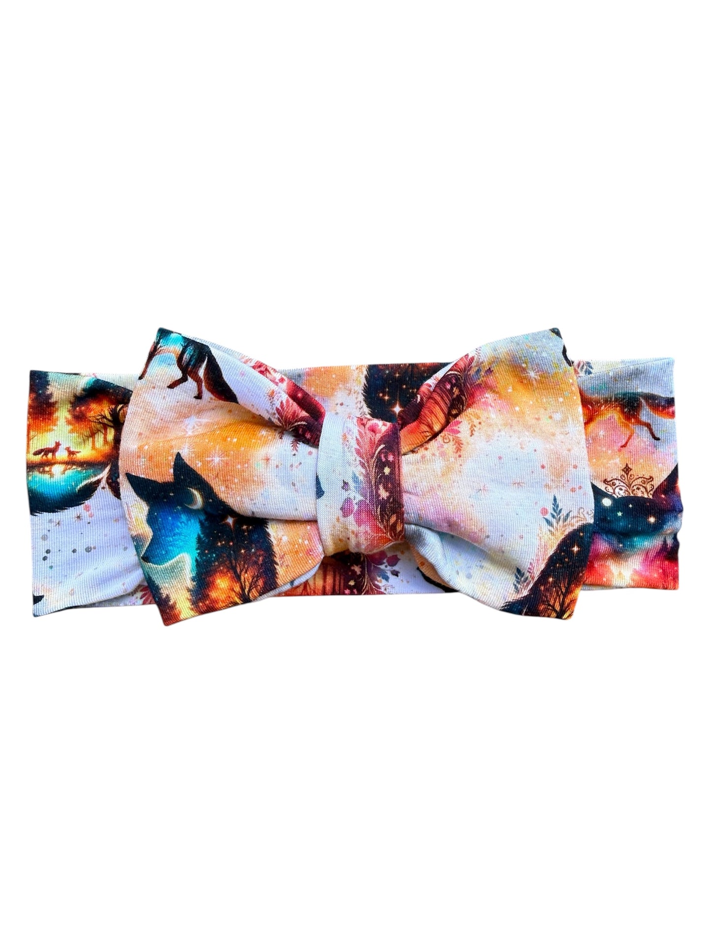 “Whimsical Foxes” Bow Headband