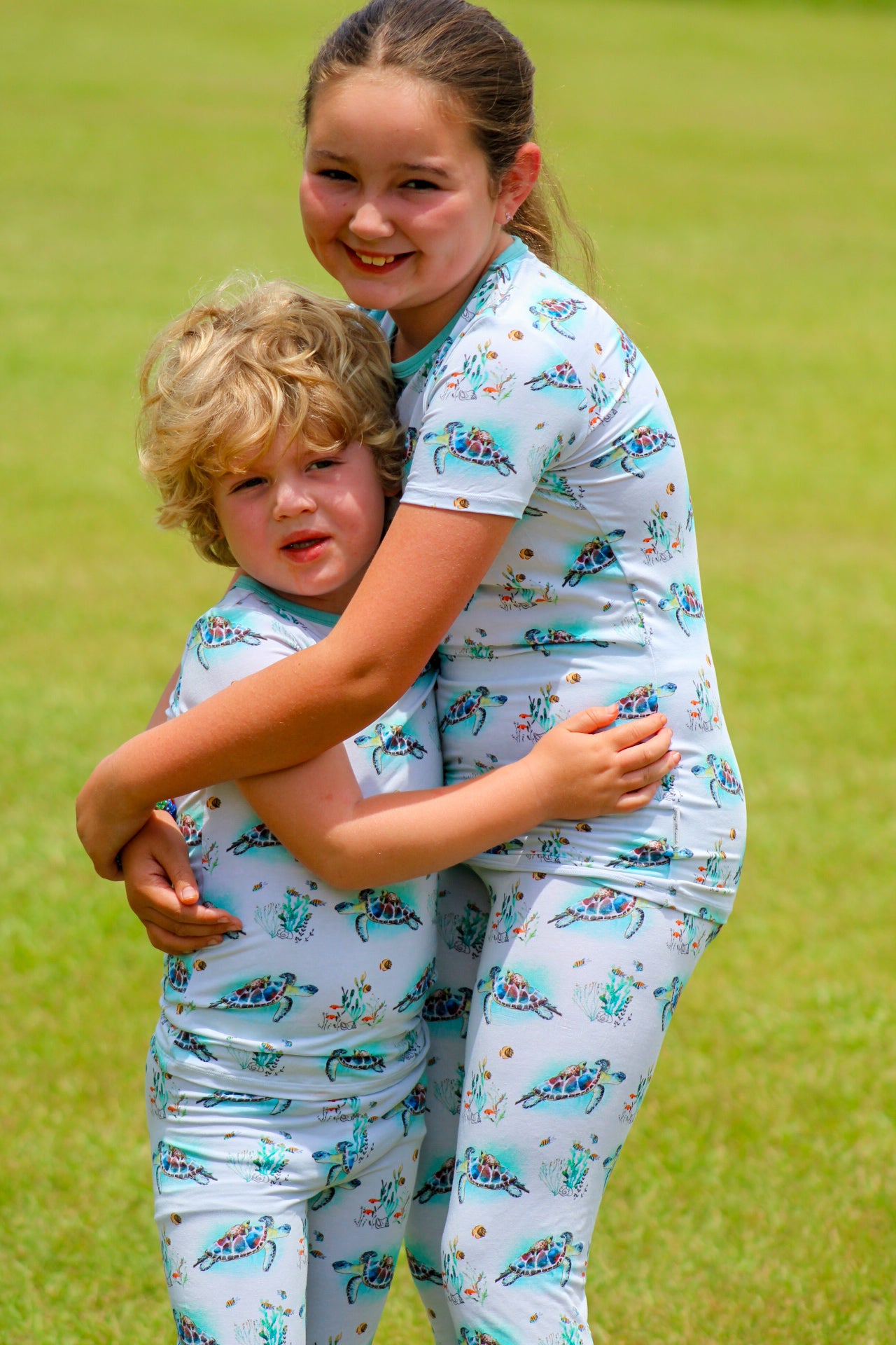 Turtally Beachin’ Two-Piece Pajamas Short Sleeved and Pants