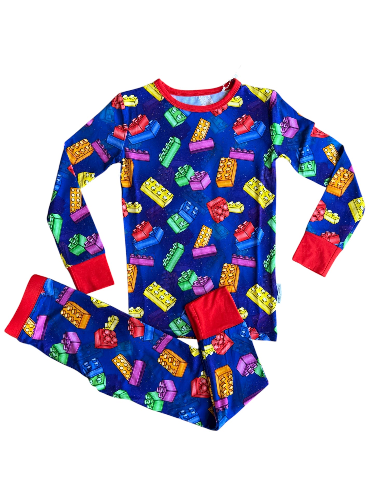 “Color Burst Blocks” Two-Piece Pajamas