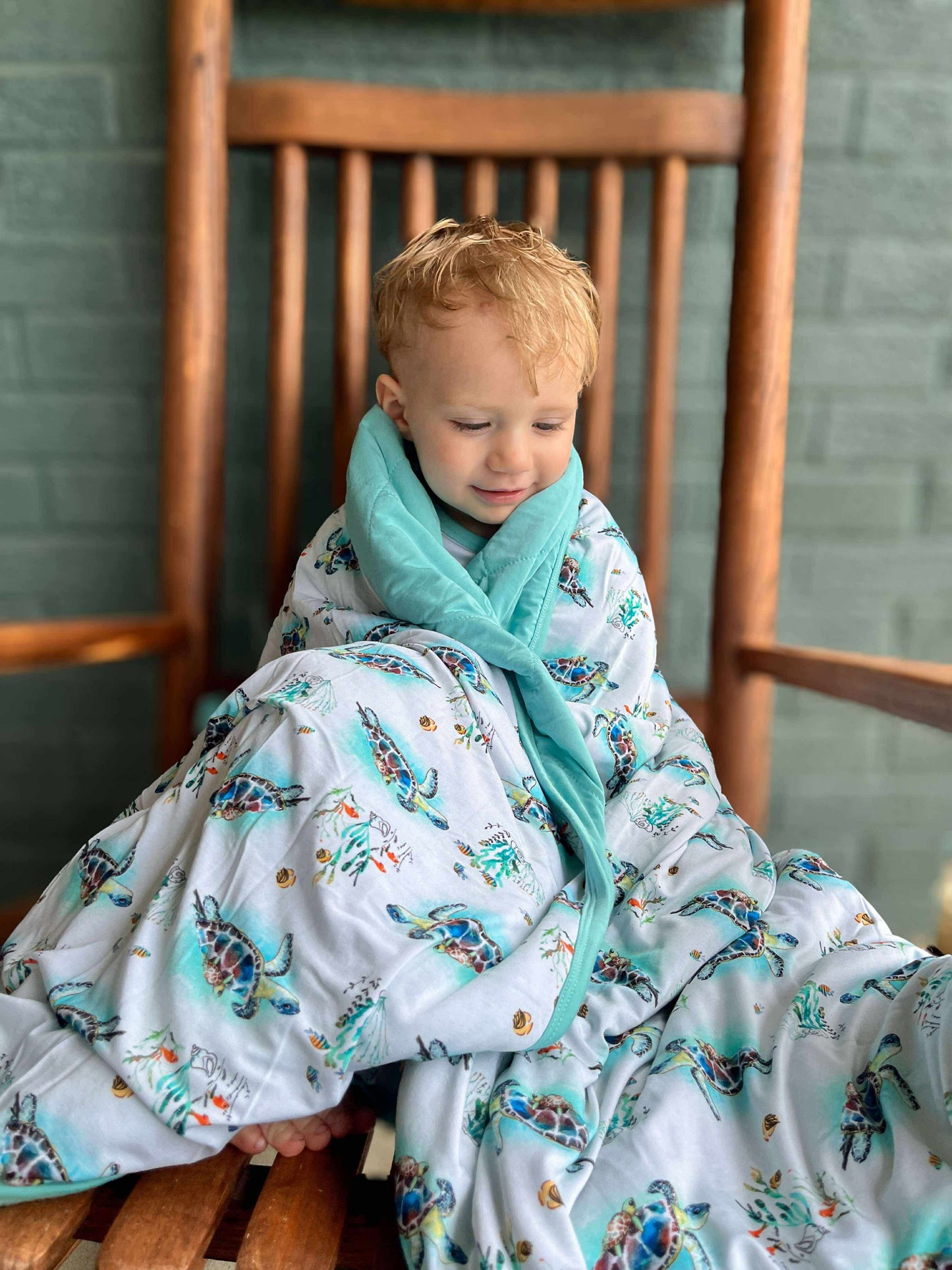 Turtally Beachin’ Quilted Blanket