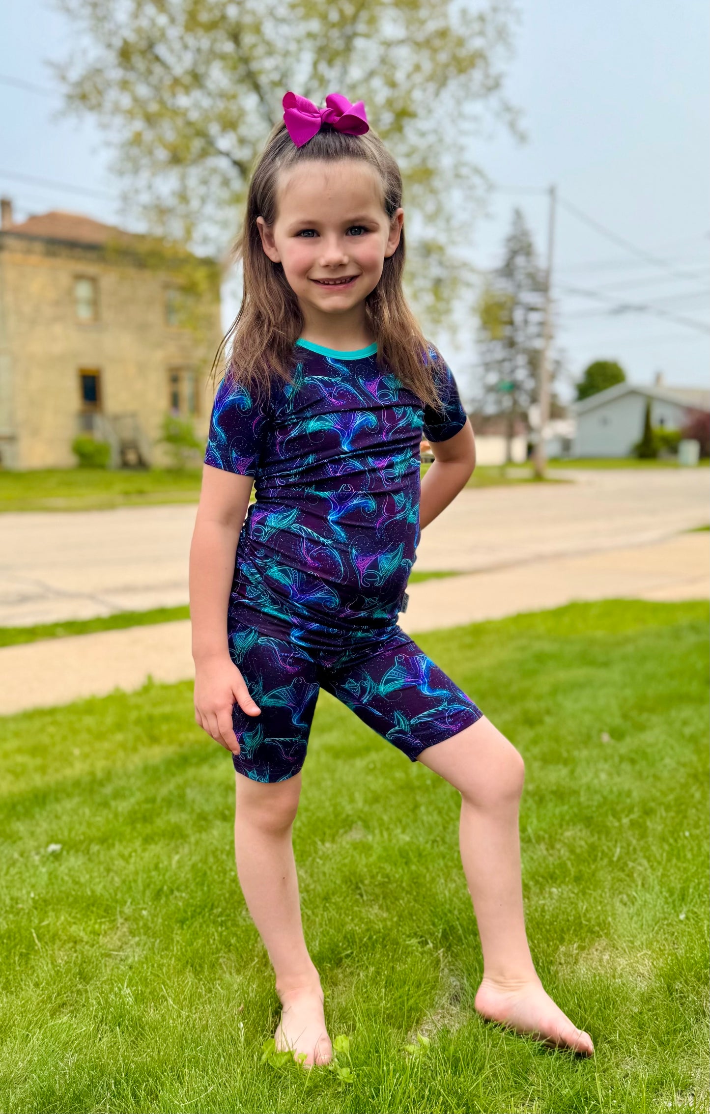 Majestic Mantas Two-Piece Shorts Pajamas