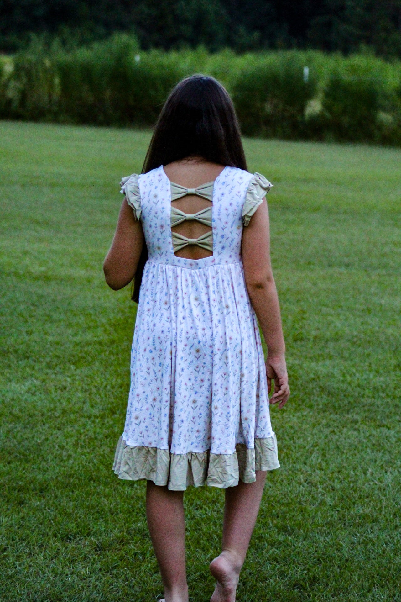Wildflower Wishes Twirl with Bow Back and Biker Shorts Set