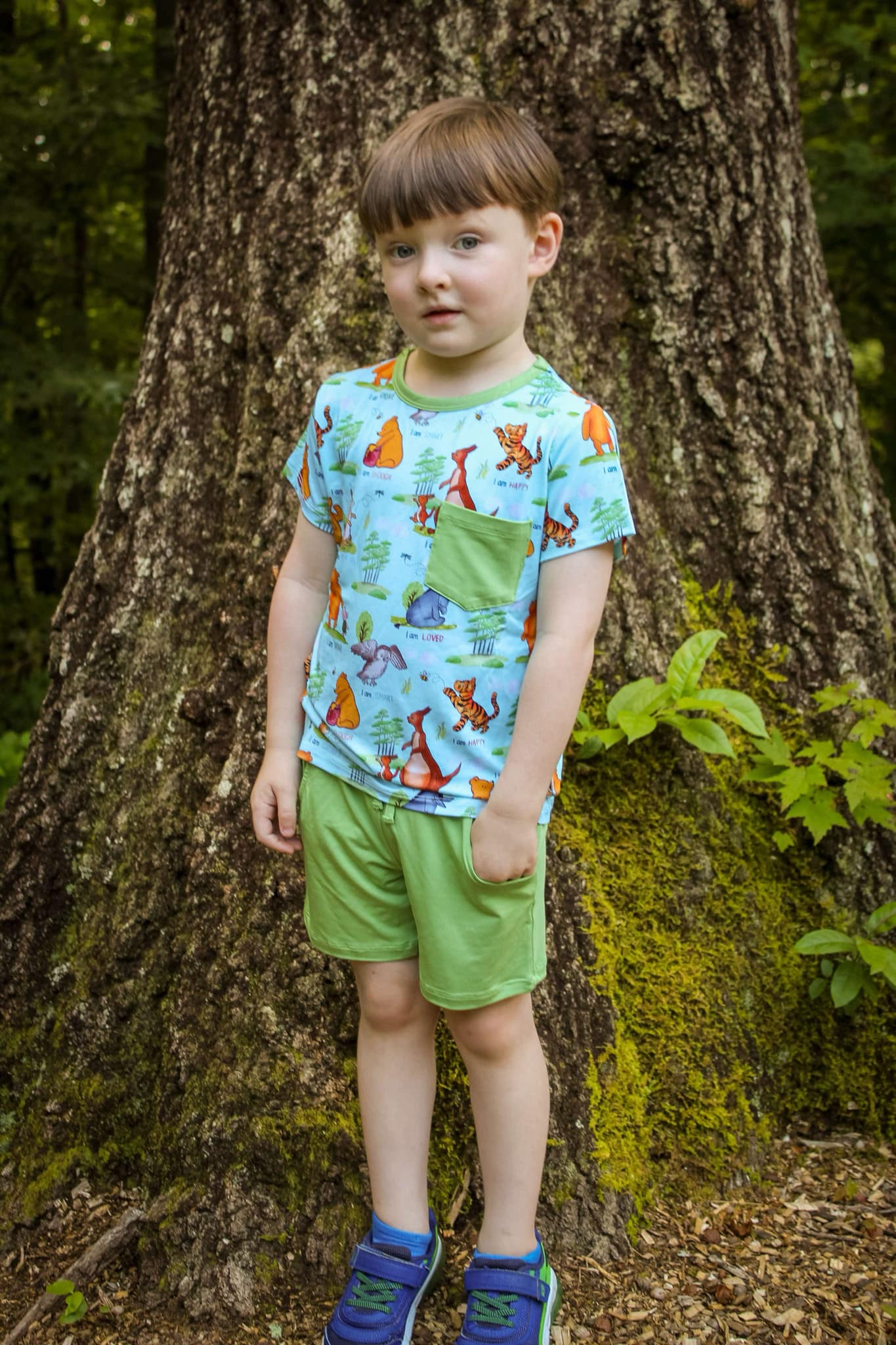 Pooh’s Path of Positivity Two-Piece Shorts Set