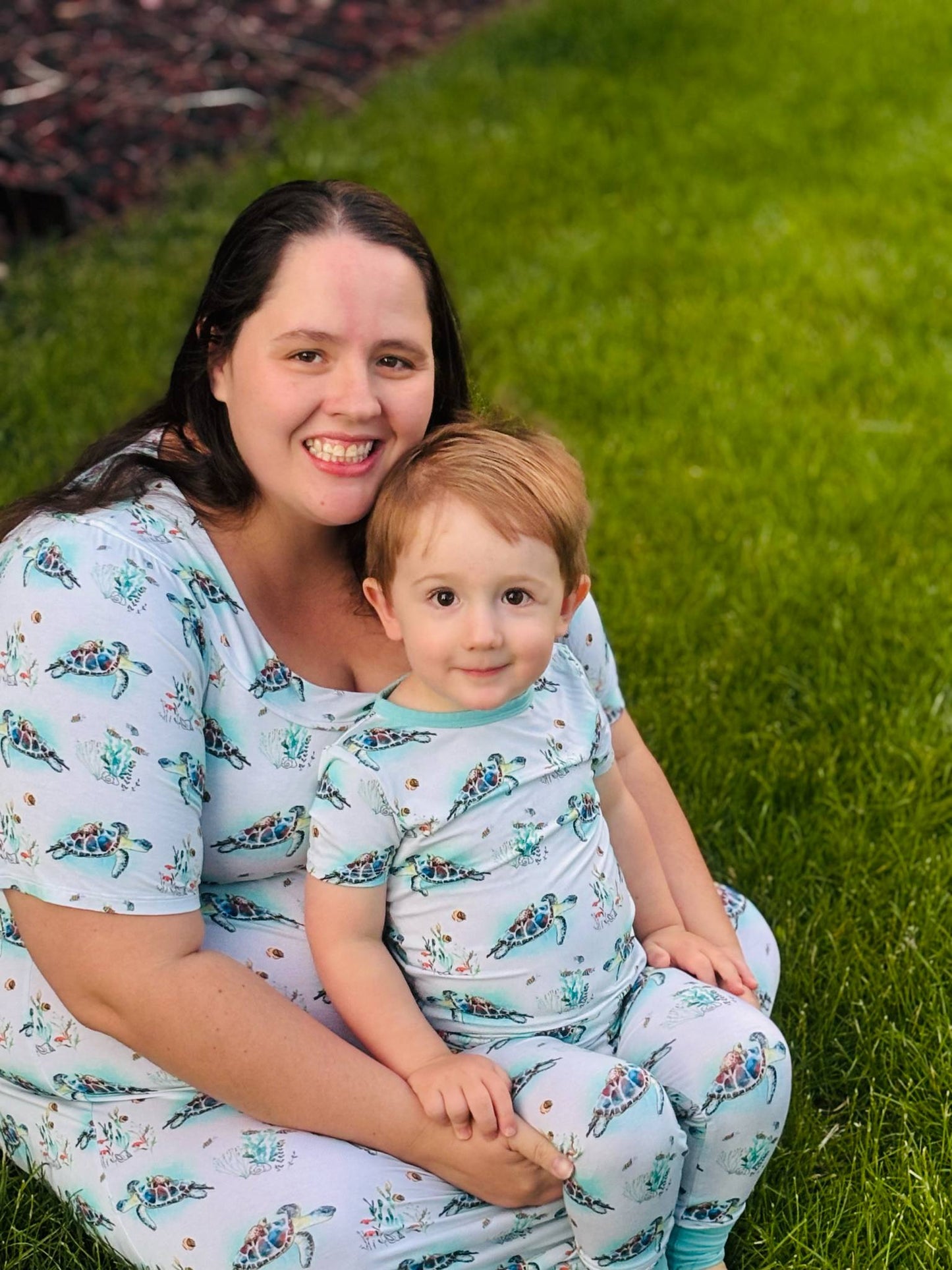 Turtally Beachin’ Two-Piece Pajamas Short Sleeved and Pants