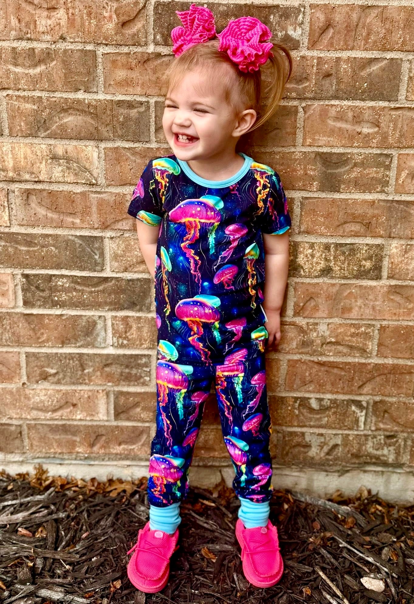 Jellyfish Glow Two-Piece Pajamas