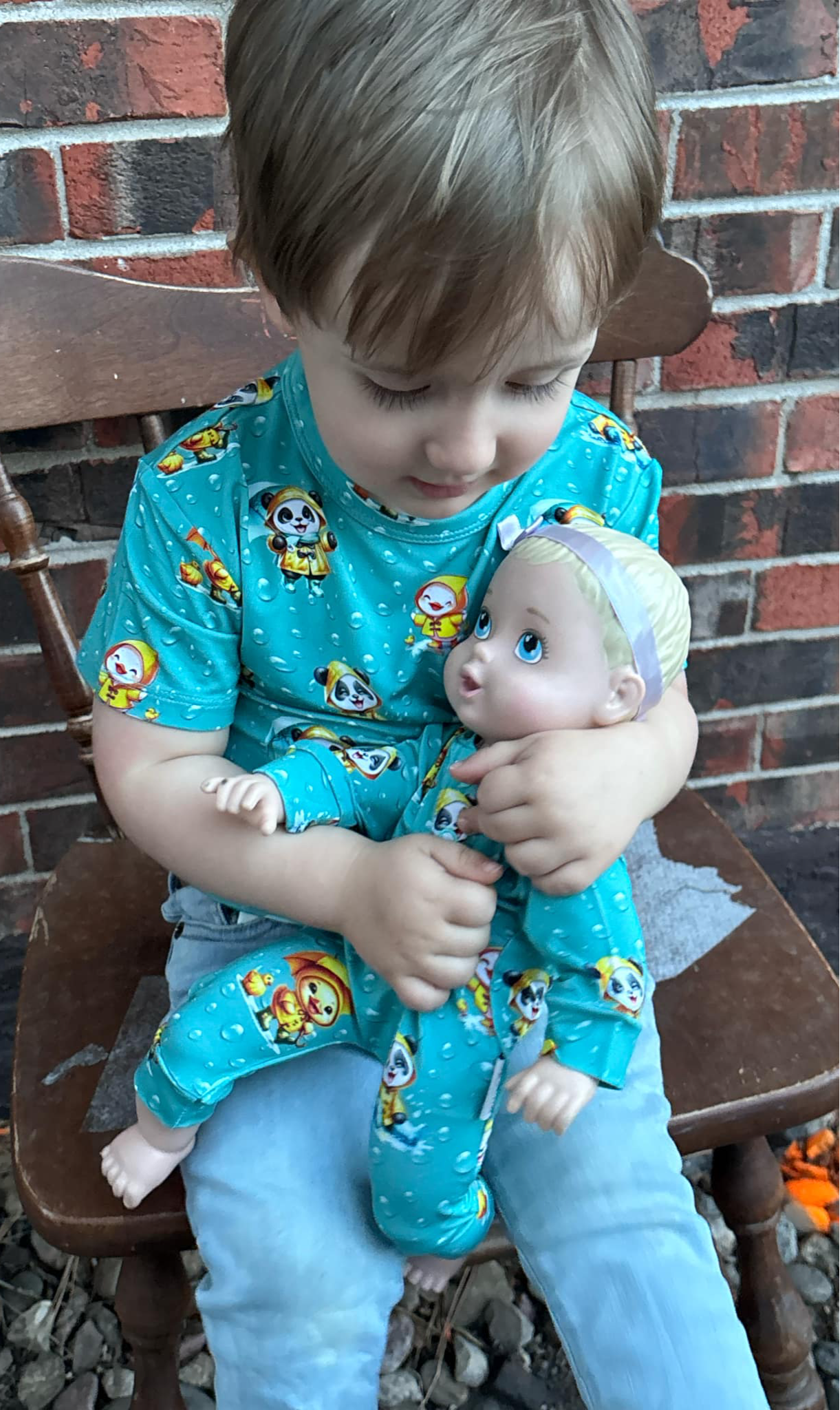 Spring Showers Doll Romper