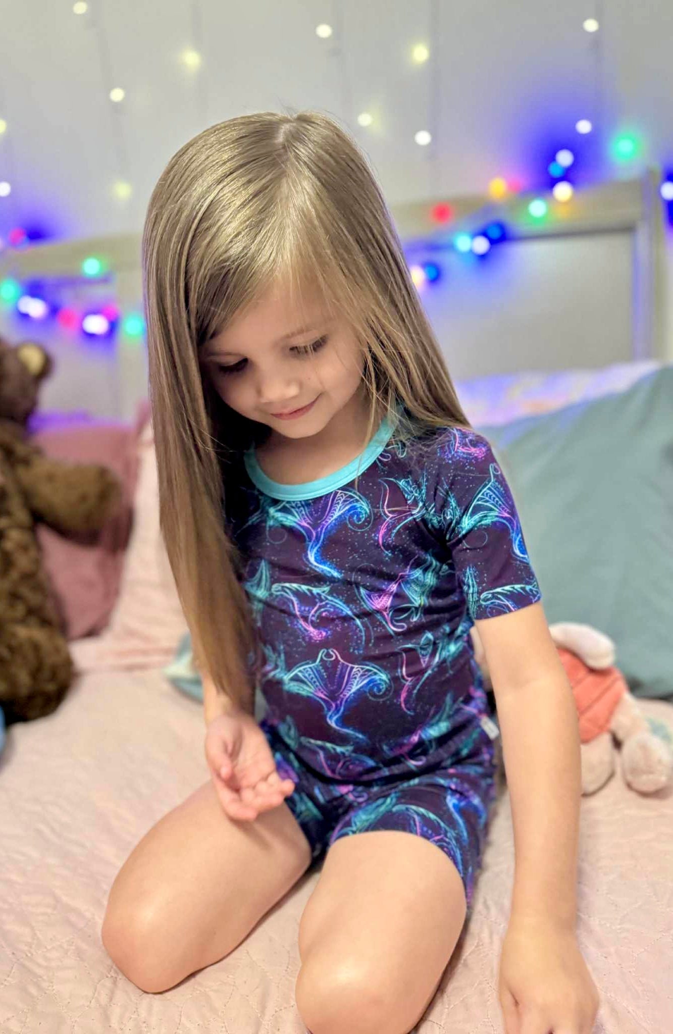 Majestic Mantas Two-Piece Shorts Pajamas