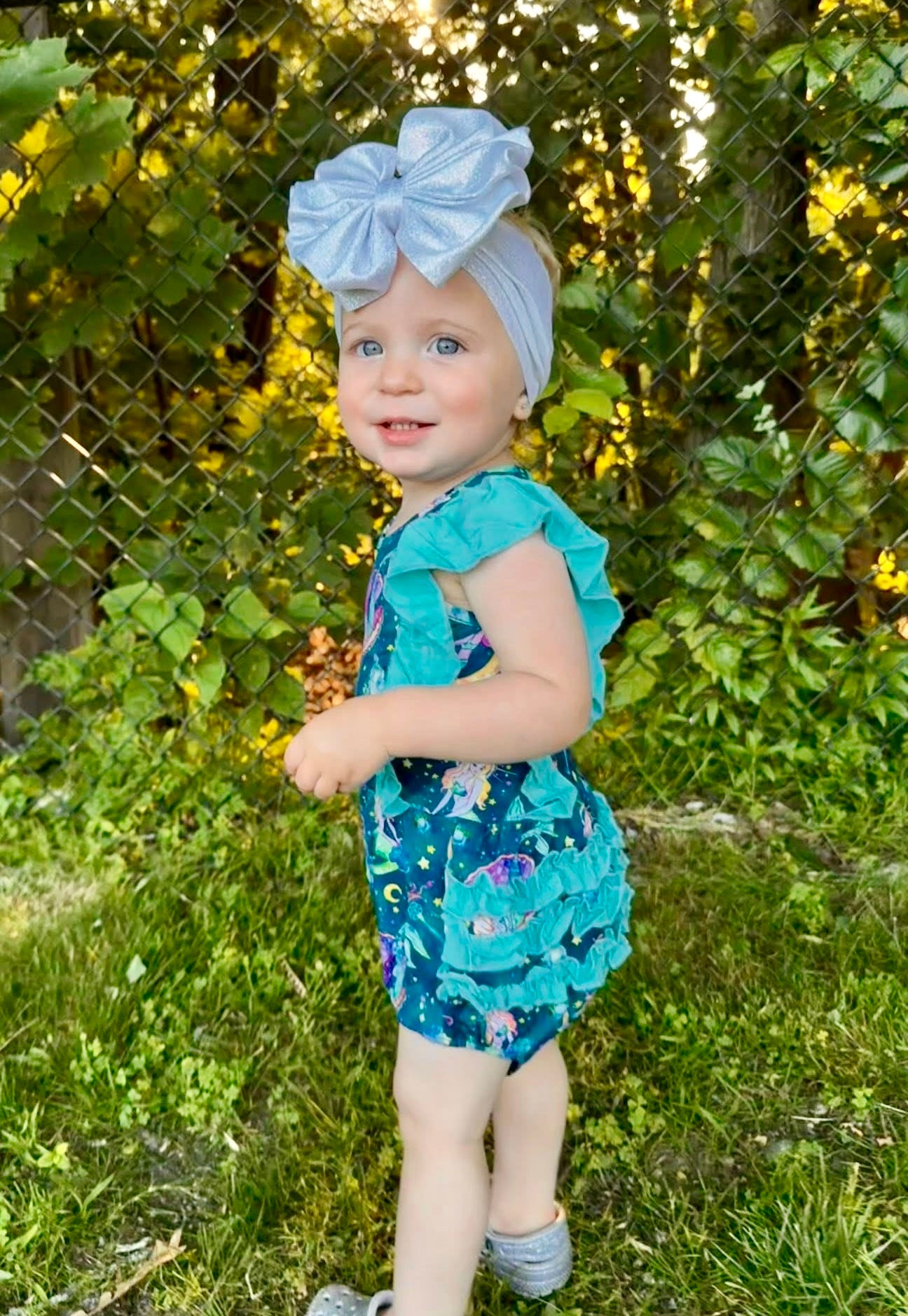 Mystical Mermaids Ruffled Bubble Romper
