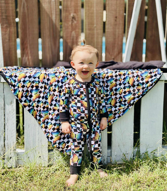 “The Clark Spark ~ Wired for Wonder” Quilted Blanket