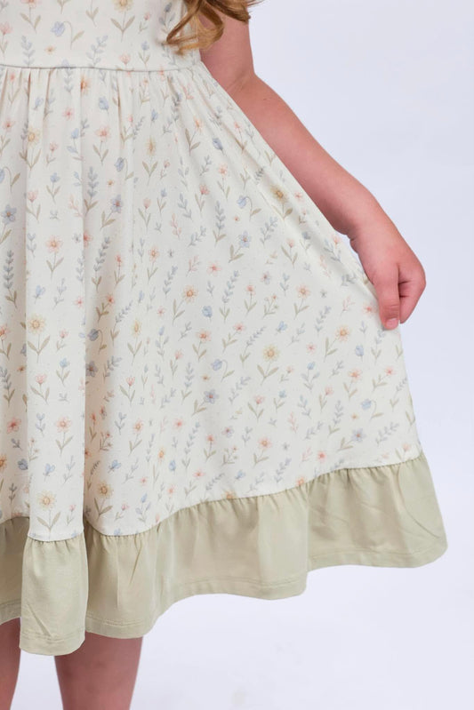 Wildflower Wishes Twirl with Bow Back and Biker Shorts Set