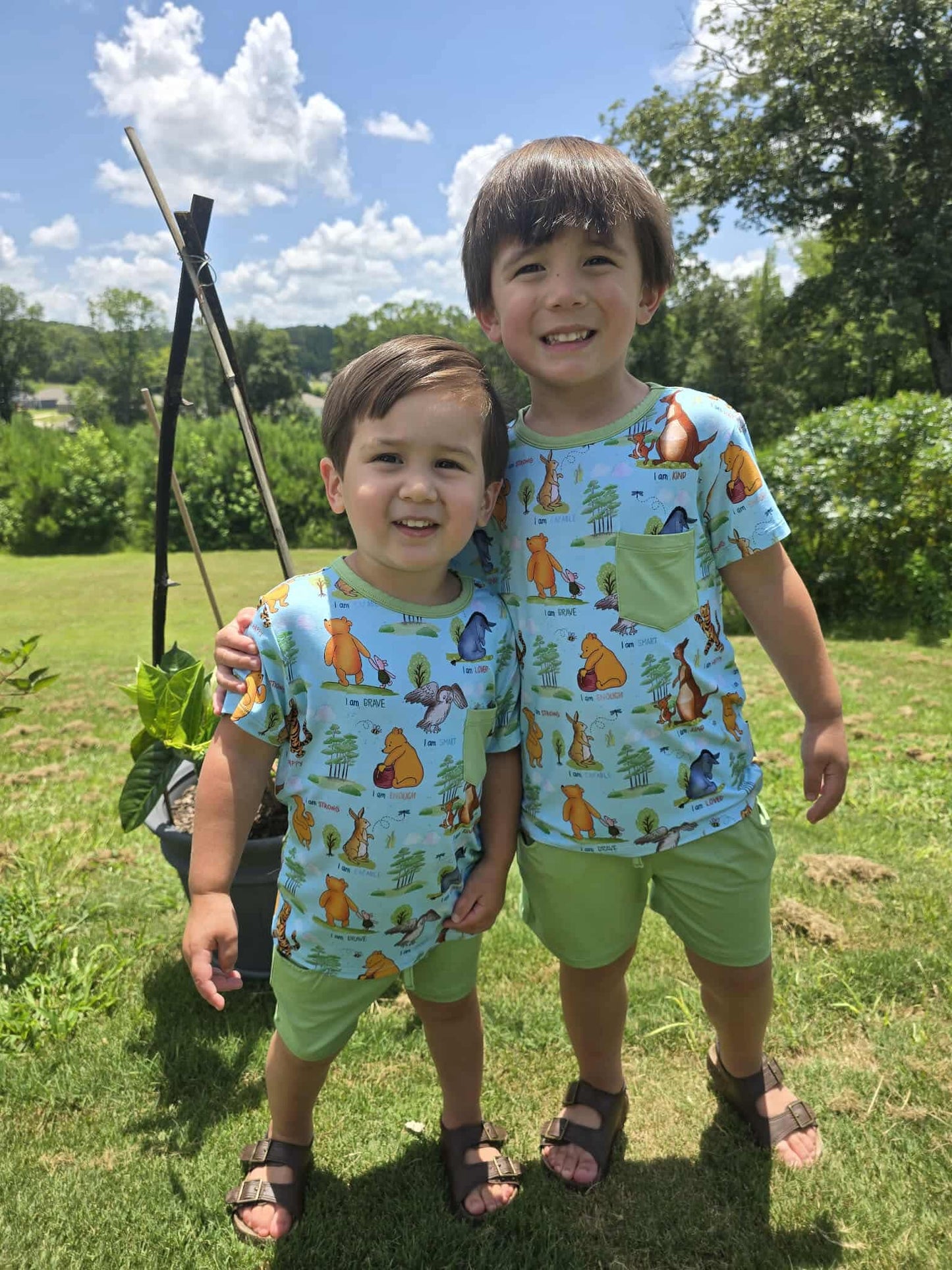 Pooh’s Path of Positivity Two-Piece Shorts Set