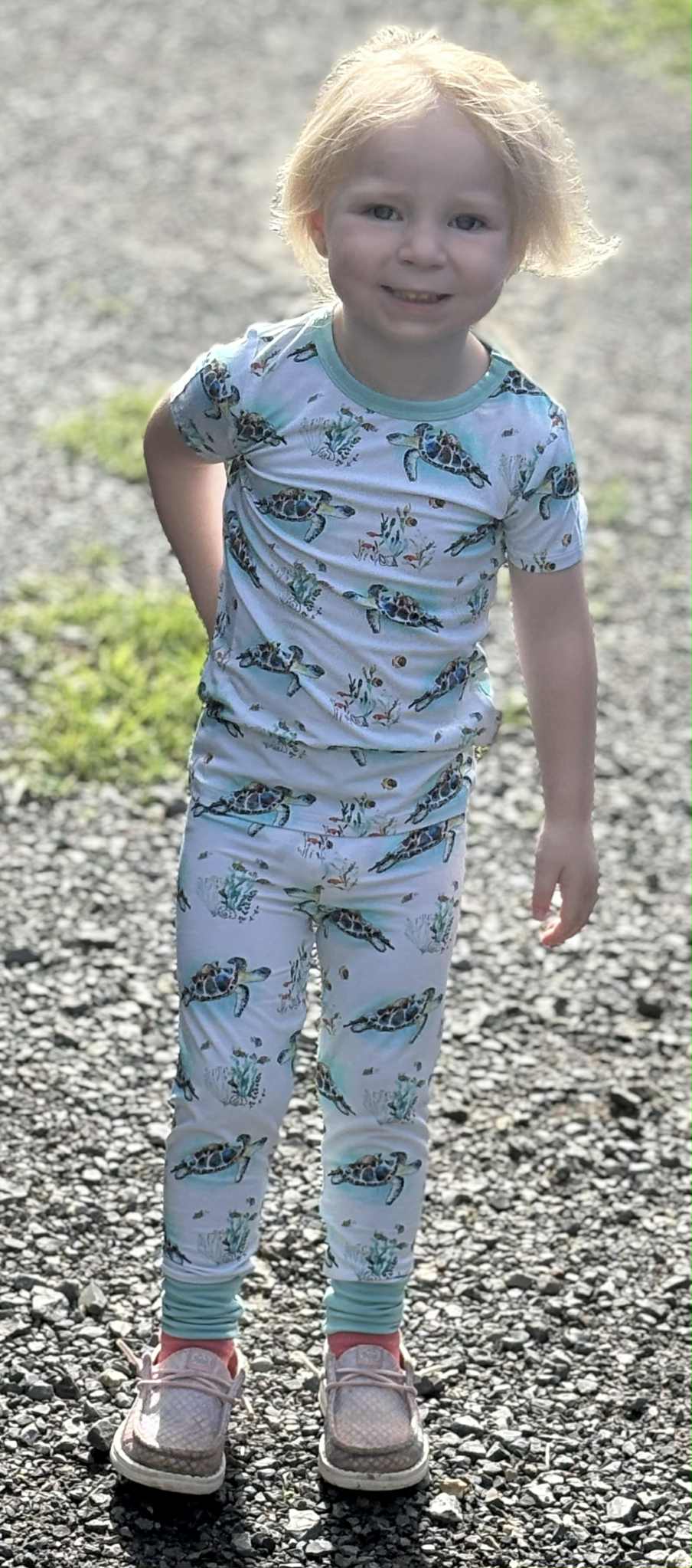 Turtally Beachin’ Two-Piece Pajamas Short Sleeved and Pants