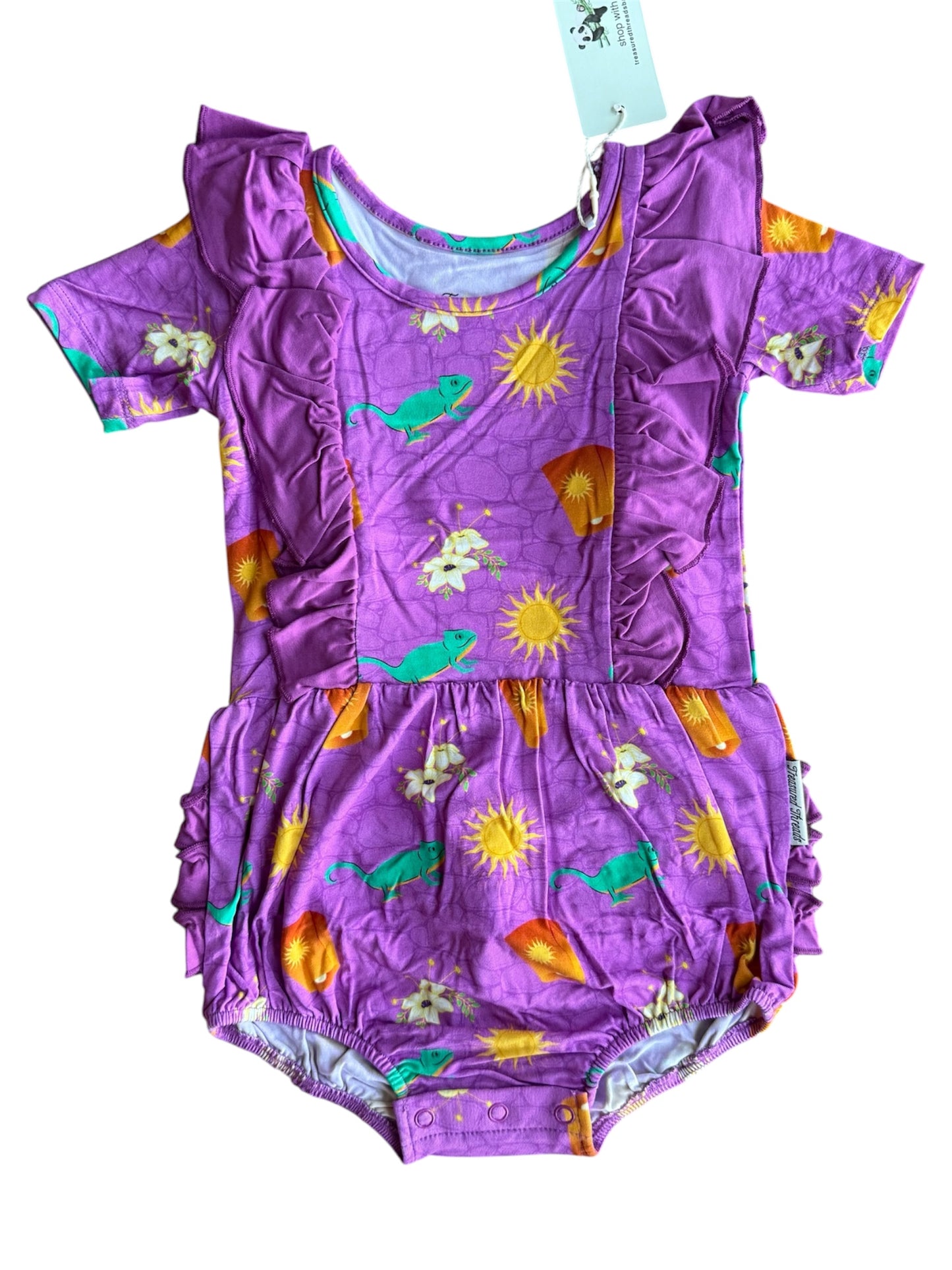 Lantern Wishes Ruffled Bubble Romper