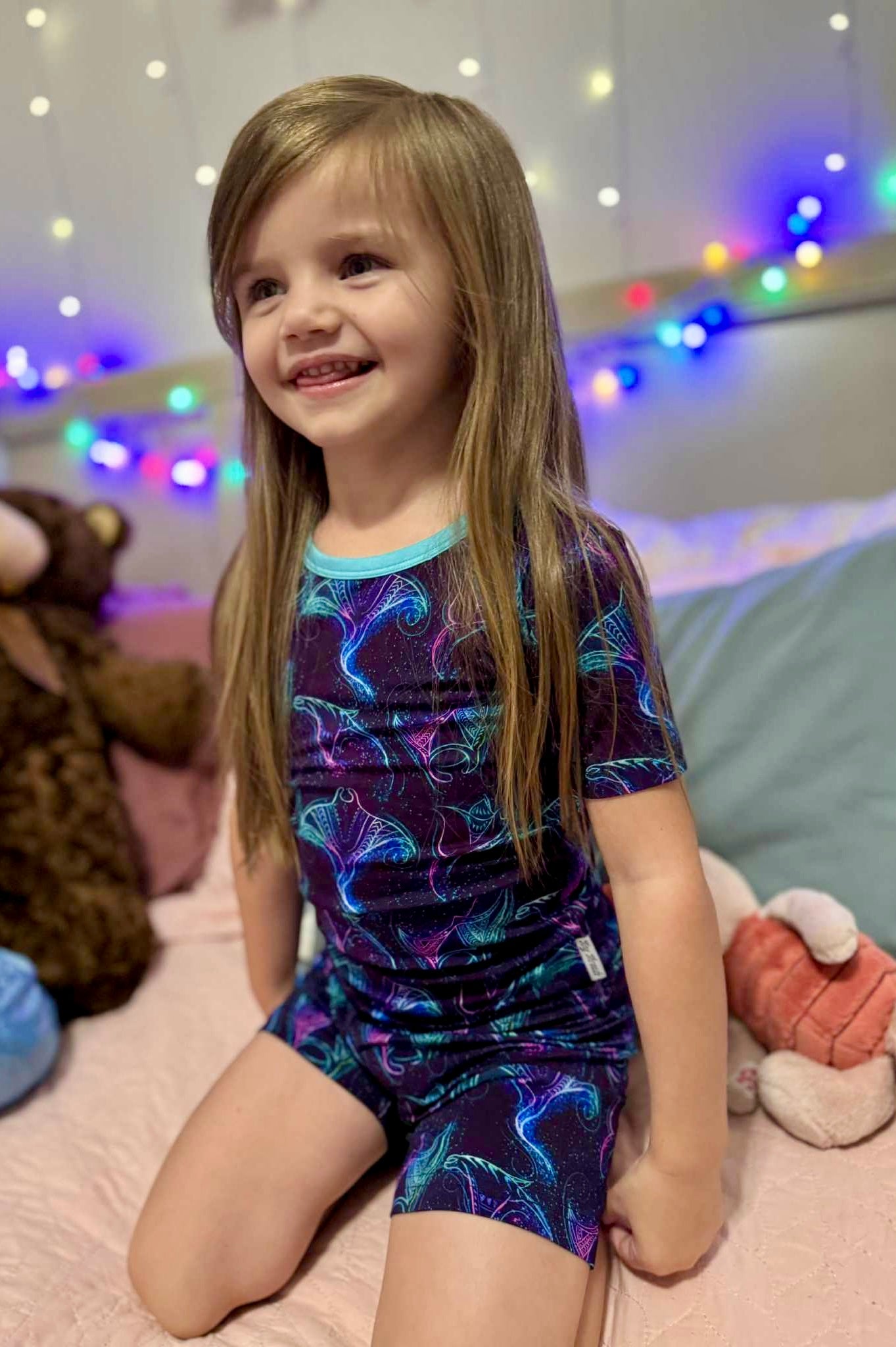 Majestic Mantas Two-Piece Shorts Pajamas