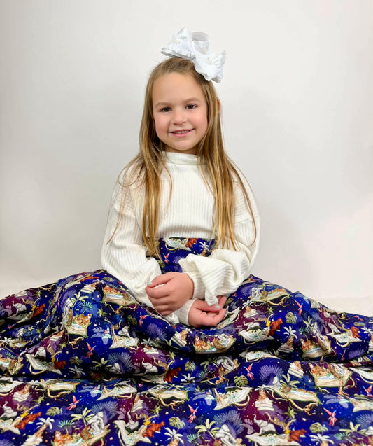 “Jungle Storybook” Quilted Blanket