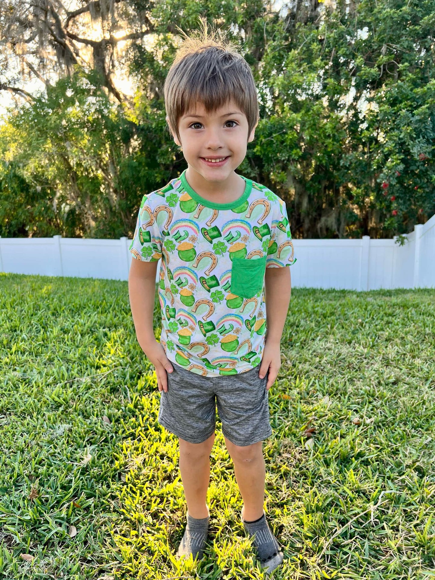 Clover the Rainbow Pocket T-Shirt