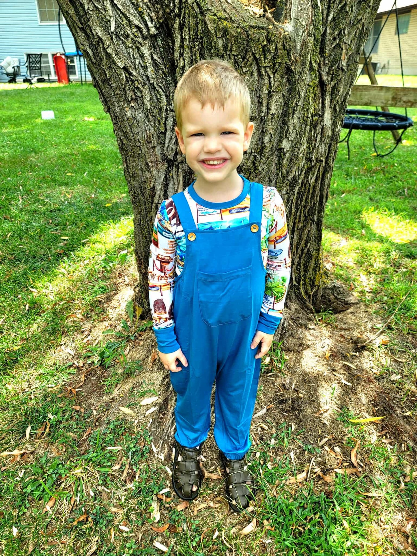 Solid Blue Overalls (overalls only)
