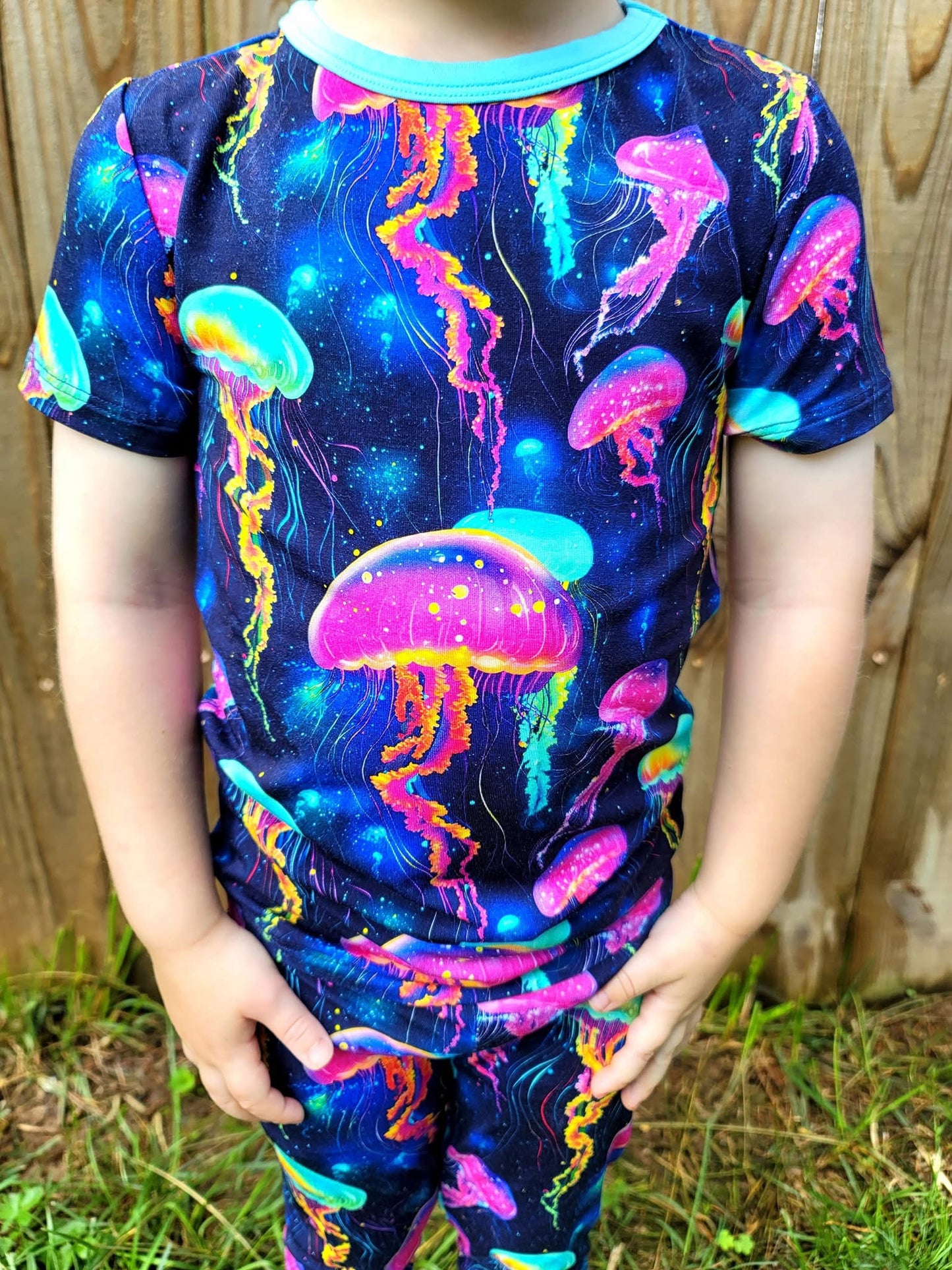 Jellyfish Glow Two-Piece Pajamas