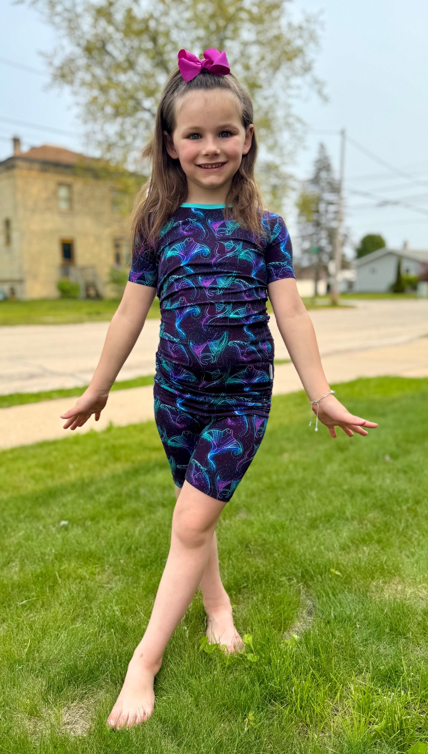 Majestic Mantas Two-Piece Shorts Pajamas