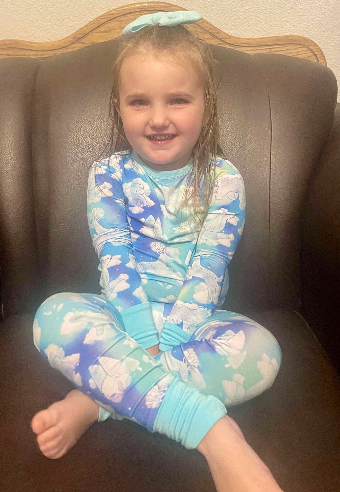 “Cloudland Forest Friends” Two-Piece Pajamas