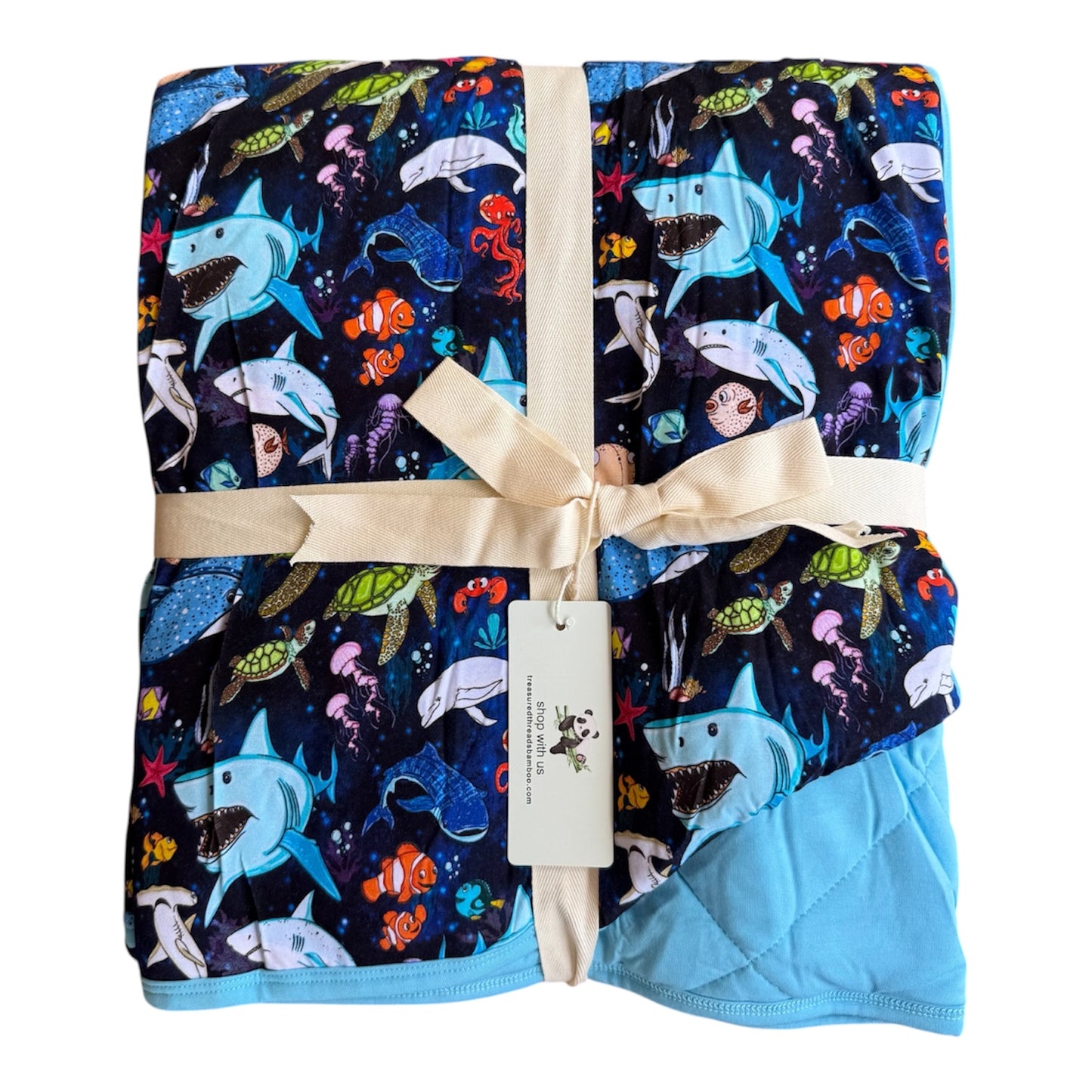 “Beyond The Reef” Quilted Blanket
