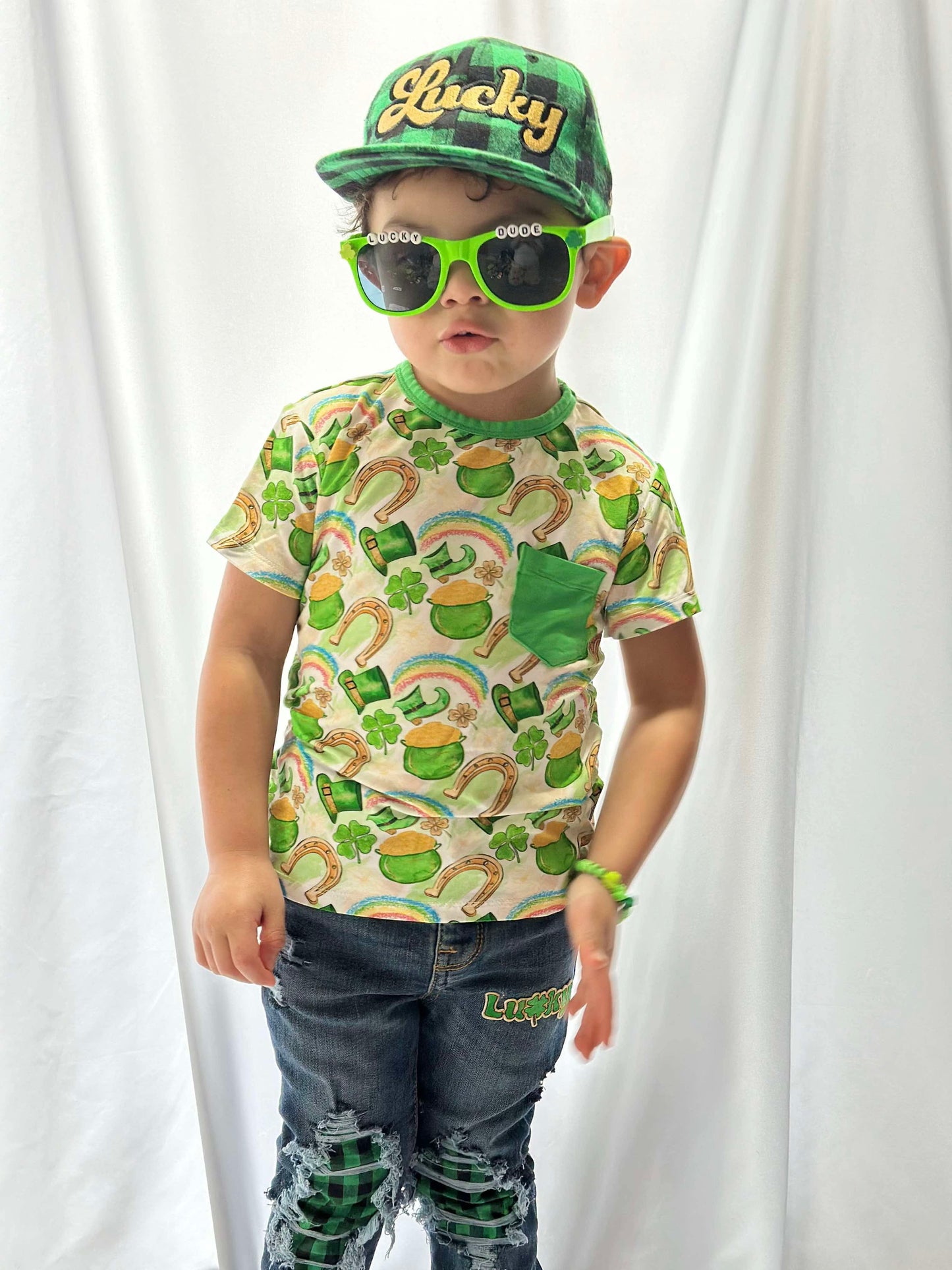 Clover the Rainbow Pocket T-Shirt