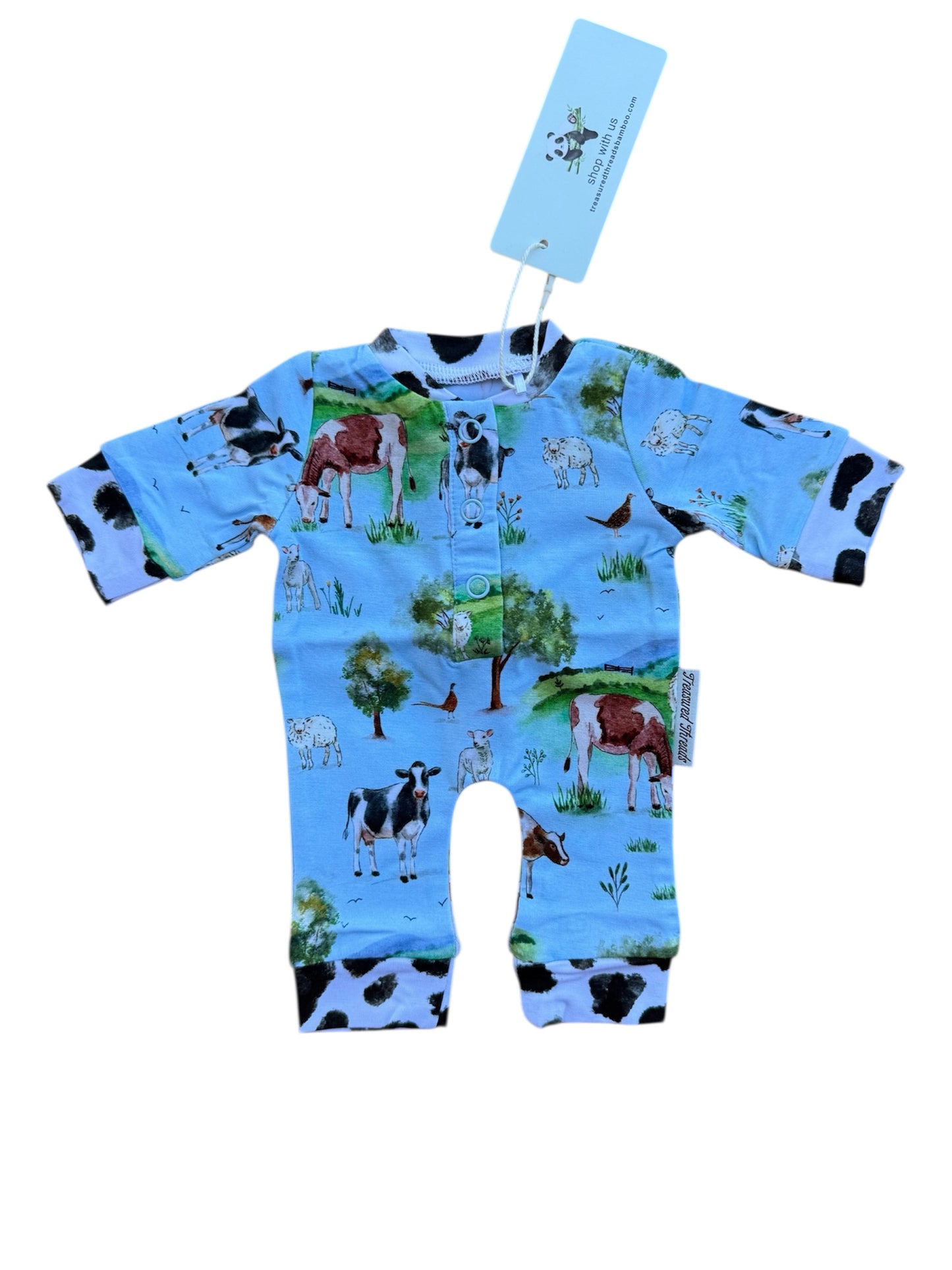 “Cows” Doll Romper