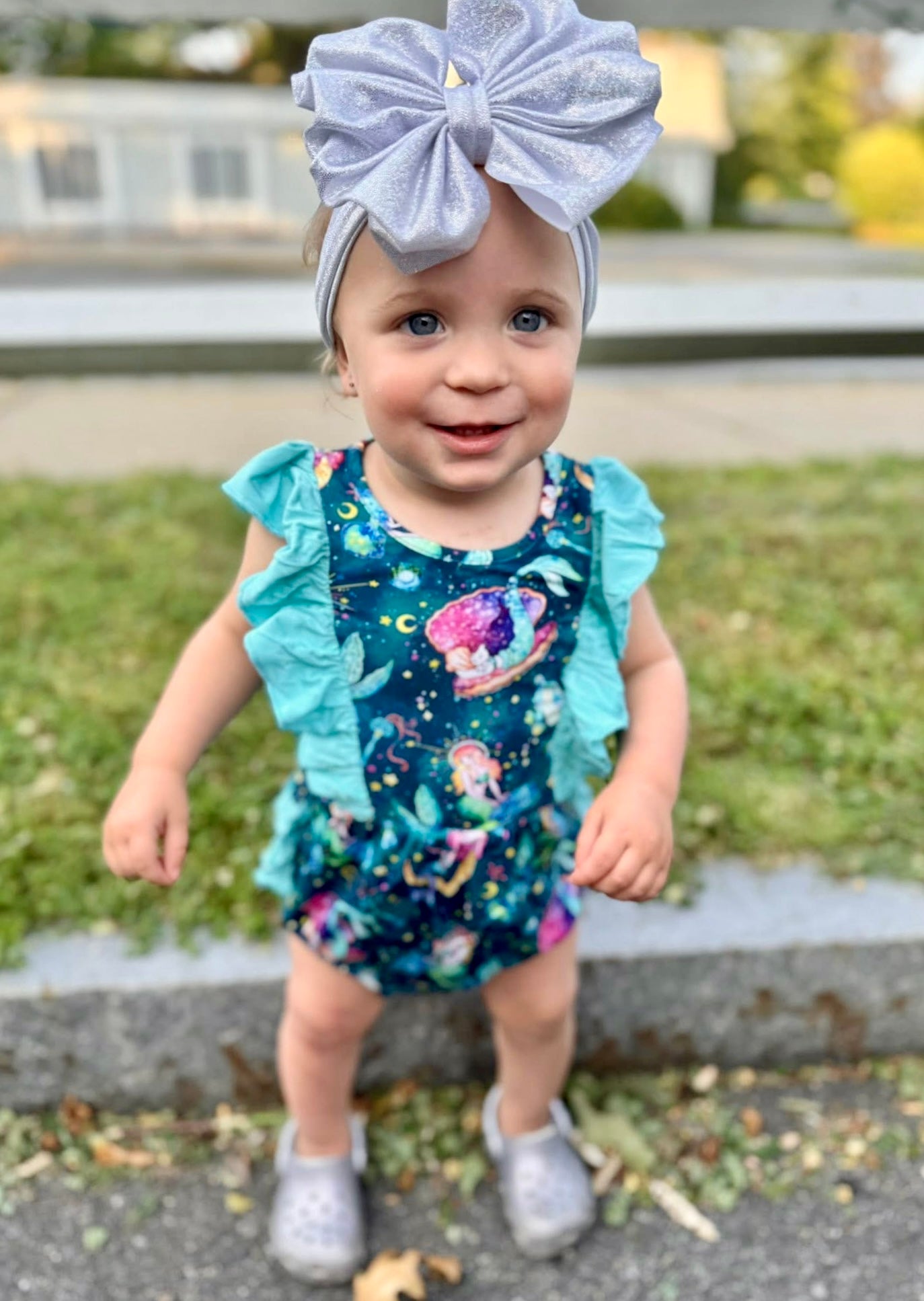 Mystical Mermaids Ruffled Bubble Romper