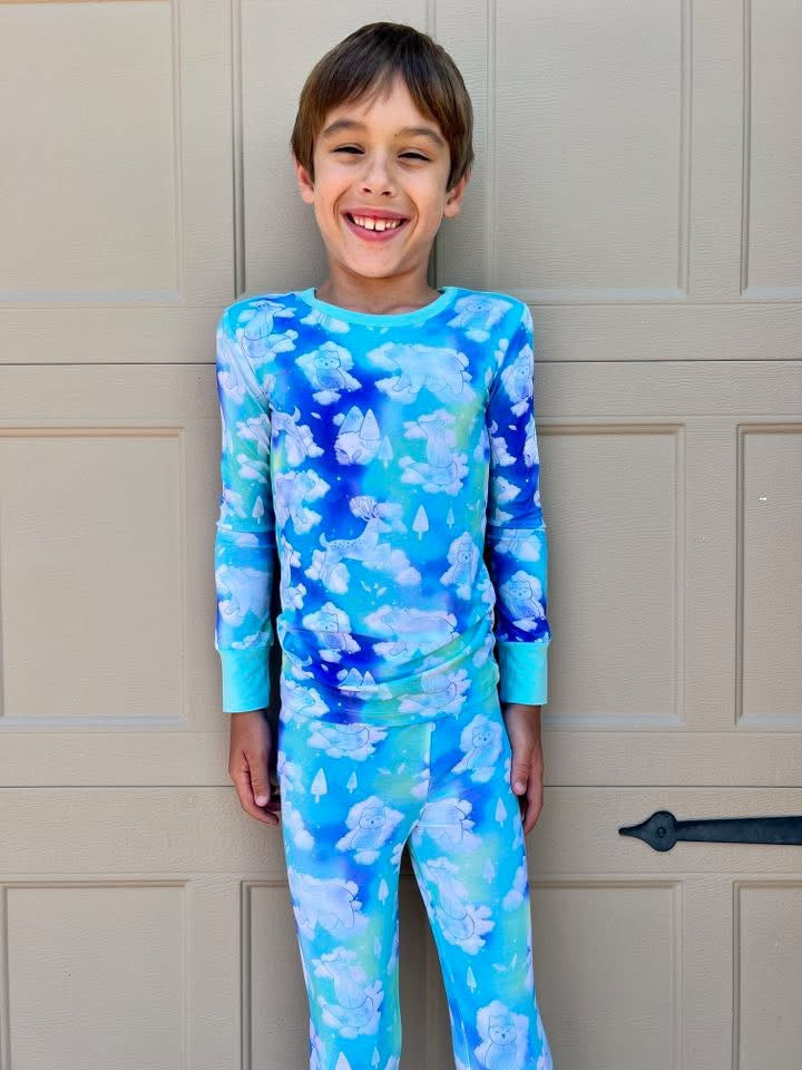 “Cloudland Forest Friends” Two-Piece Pajamas