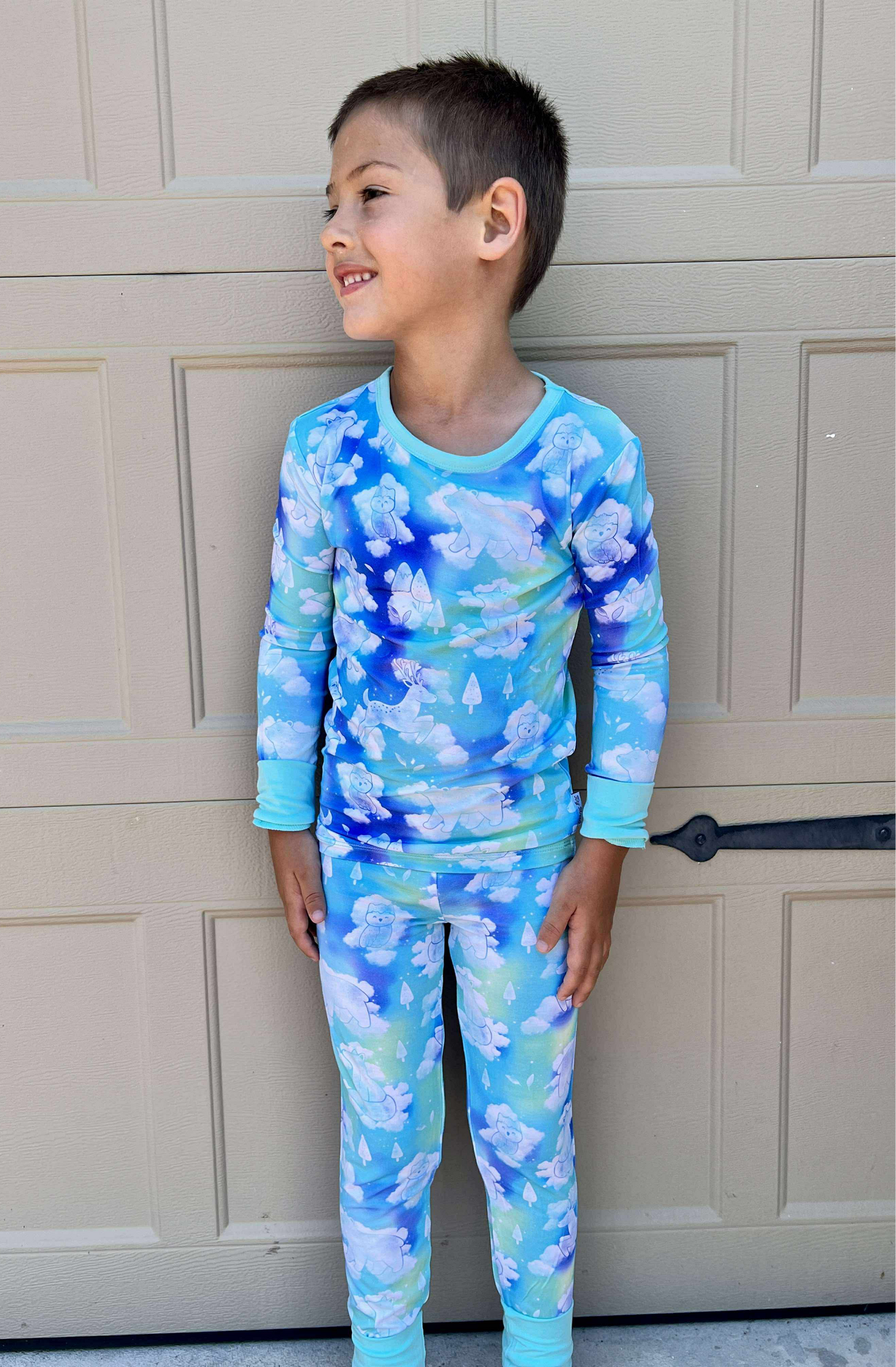“Cloudland Forest Friends” Two-Piece Pajamas