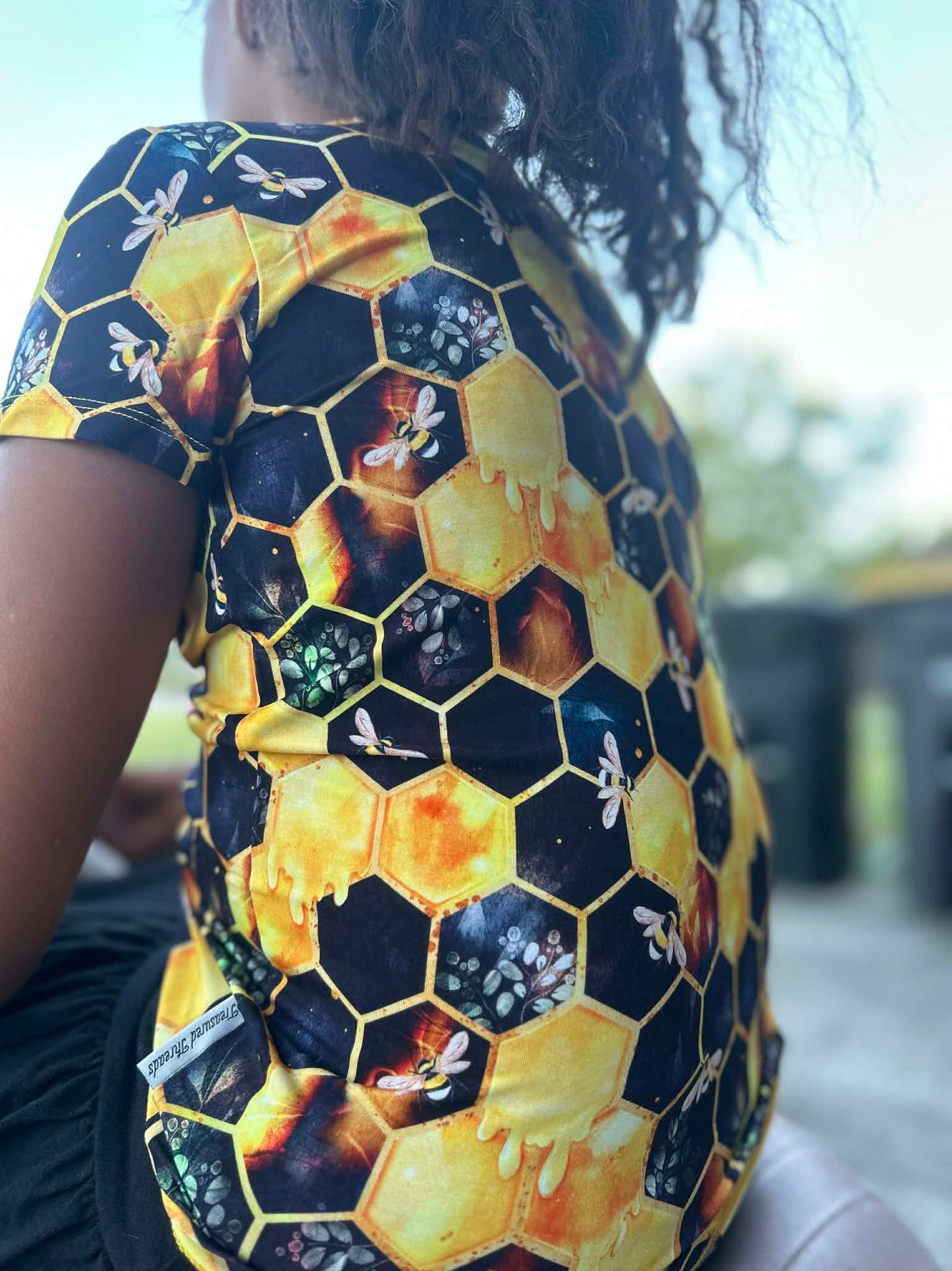 "Bee Happy" Pocket T-Shirt