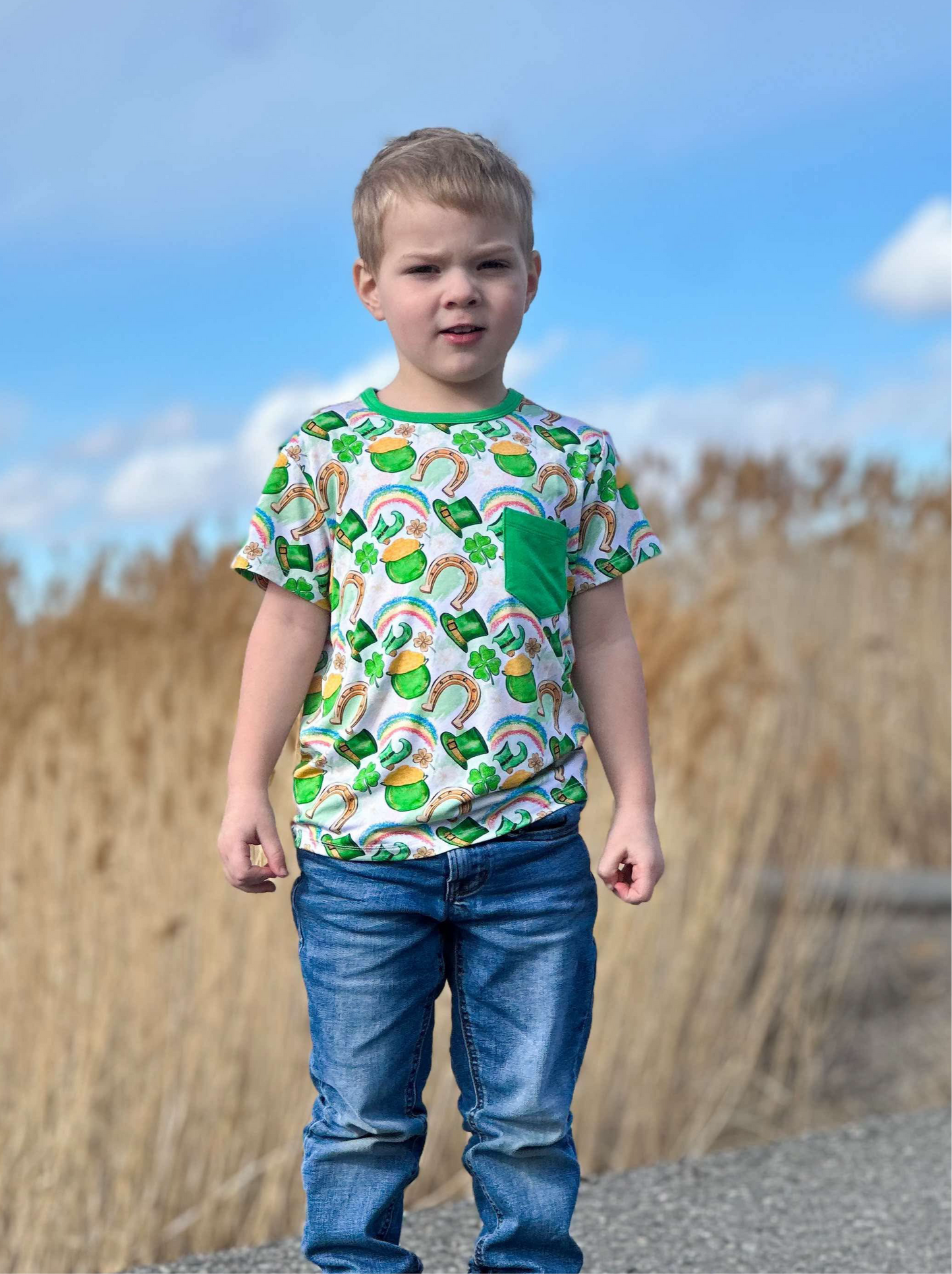 Clover the Rainbow Pocket T-Shirt
