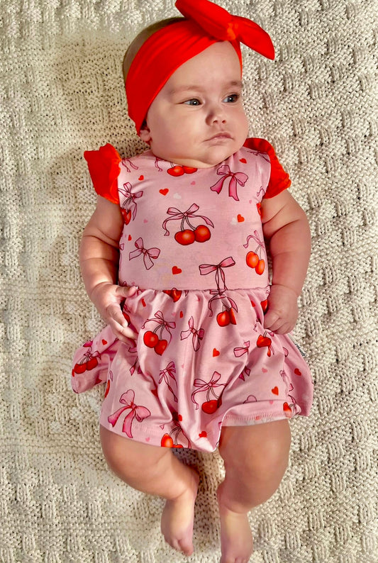“Cherry Bow Bliss” Bodysuit Twirl