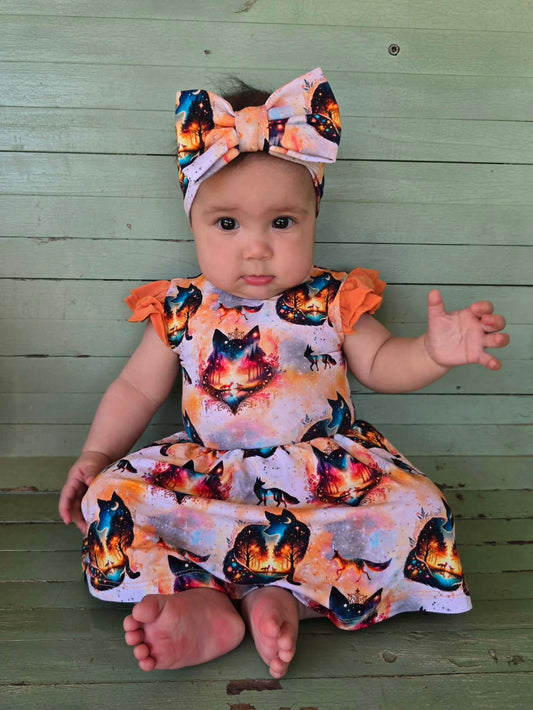 “Whimsical Foxes” Bow Headband