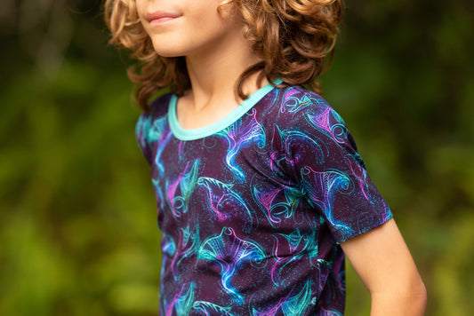 Majestic Mantas Two-Piece Shorts Pajamas