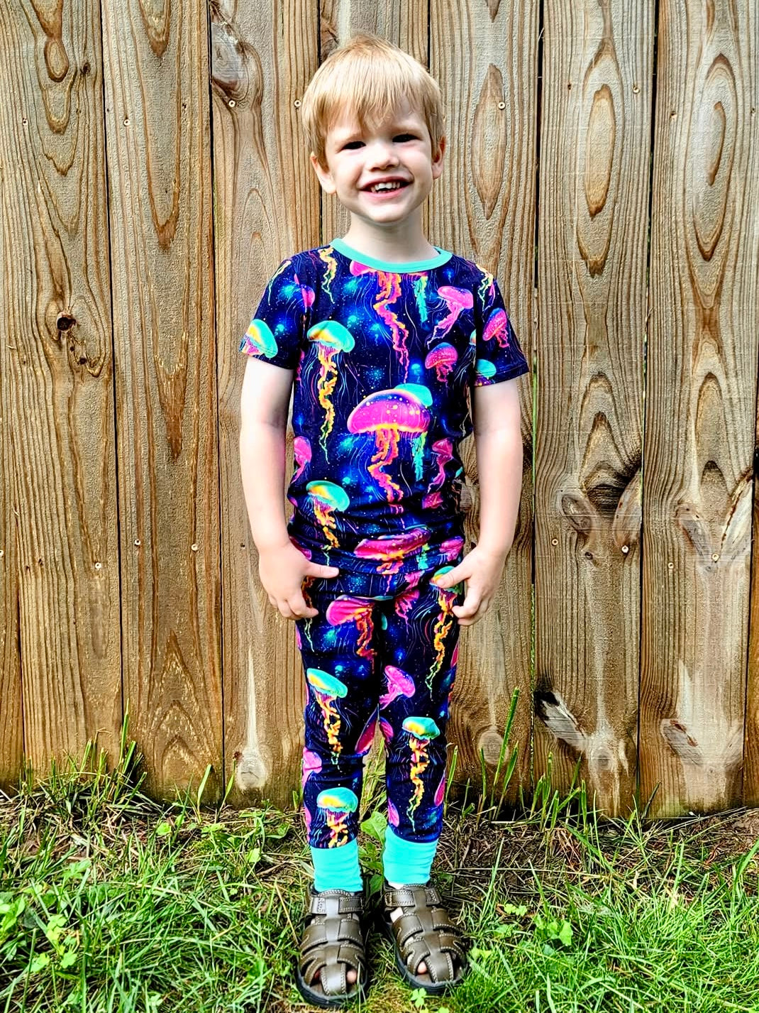 Jellyfish Glow Two-Piece Pajamas